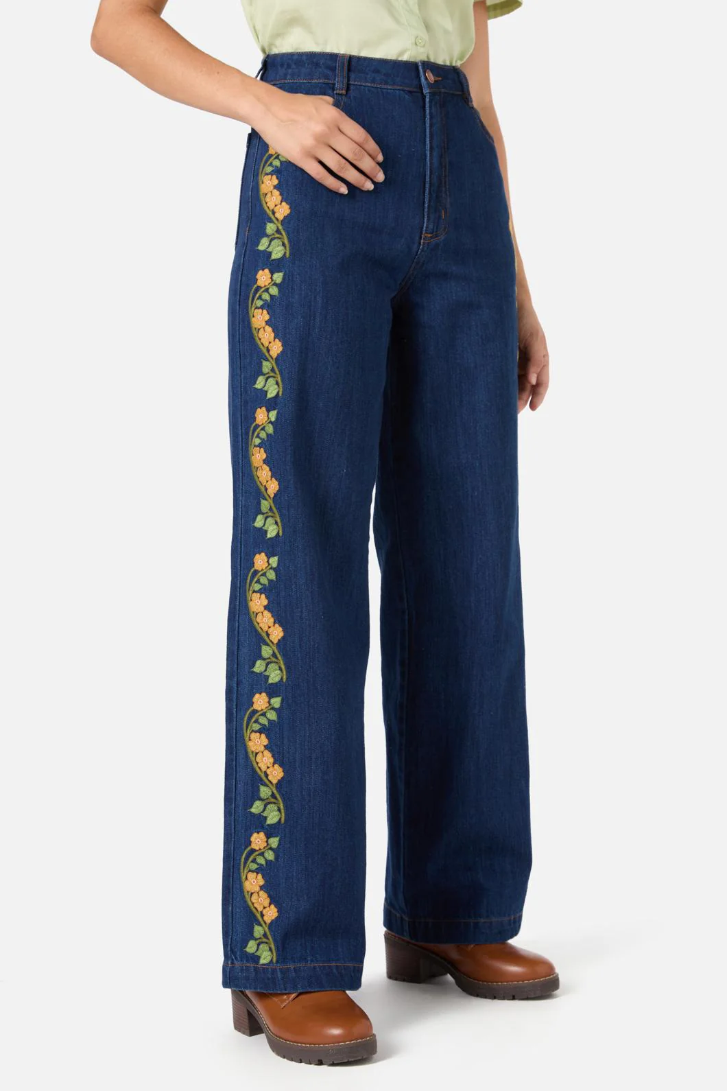 Flower Child Embroidered Jean