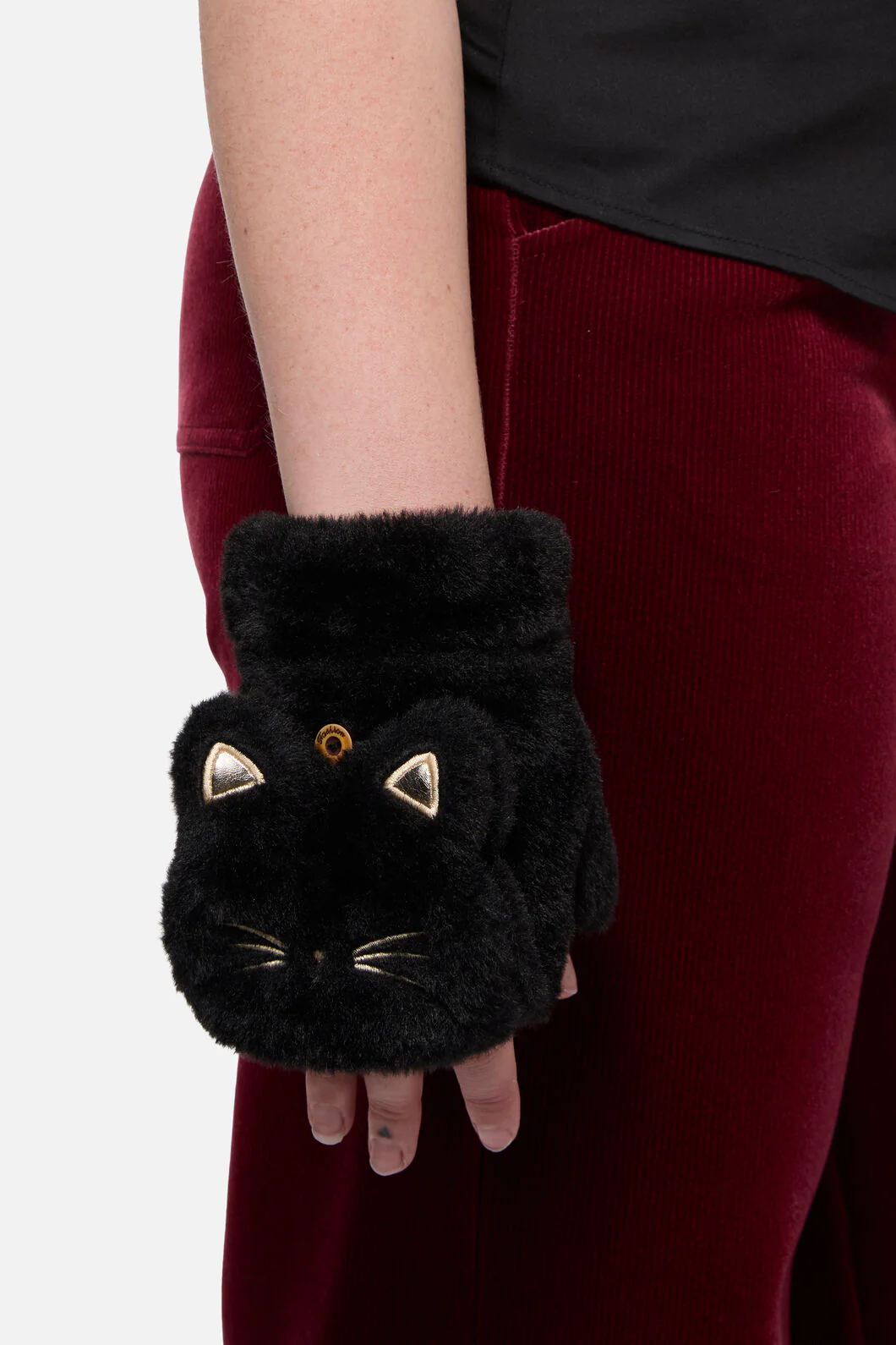 Faux Fur Cat Mitten Gloves