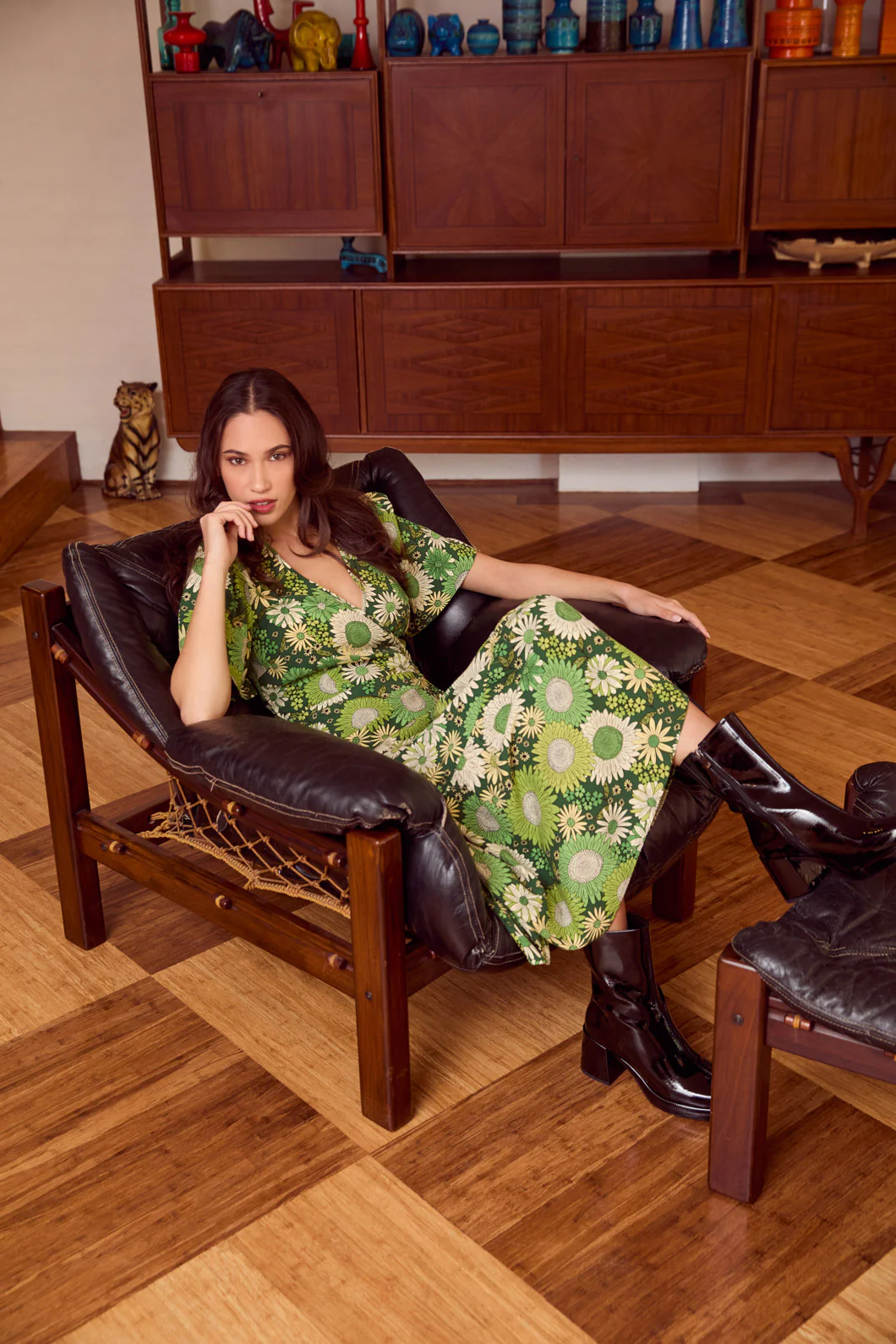 Viva Floral Midi Wrap Dress