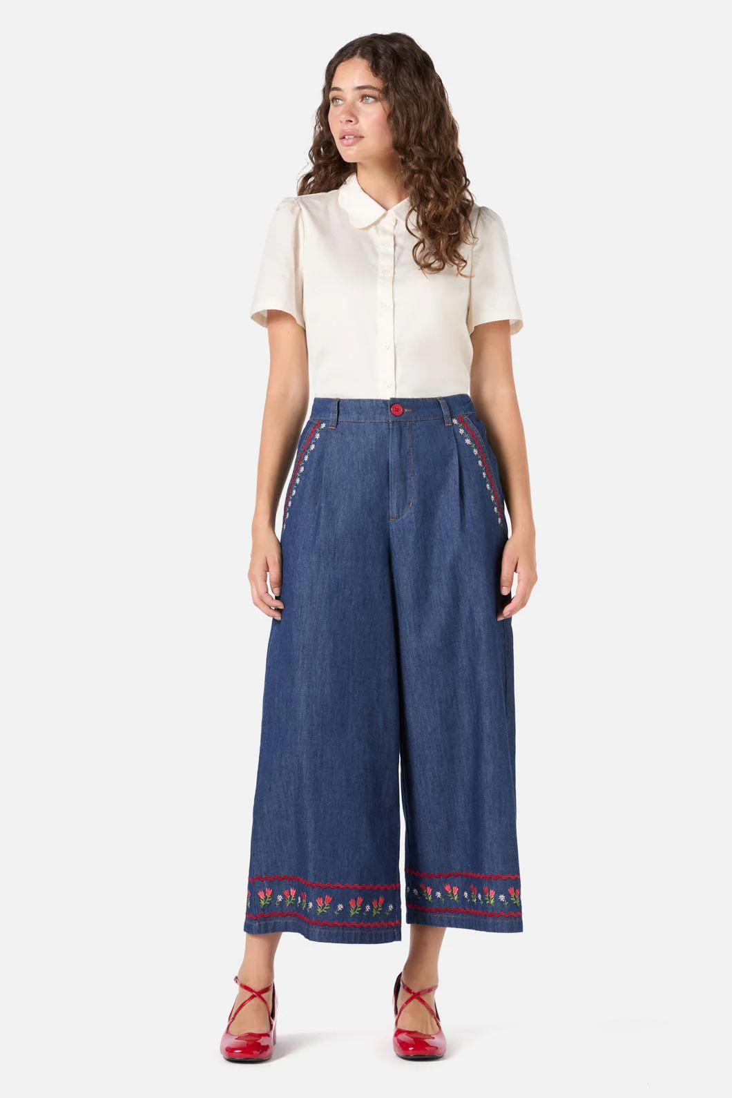 Meadow Embroidered Culotte