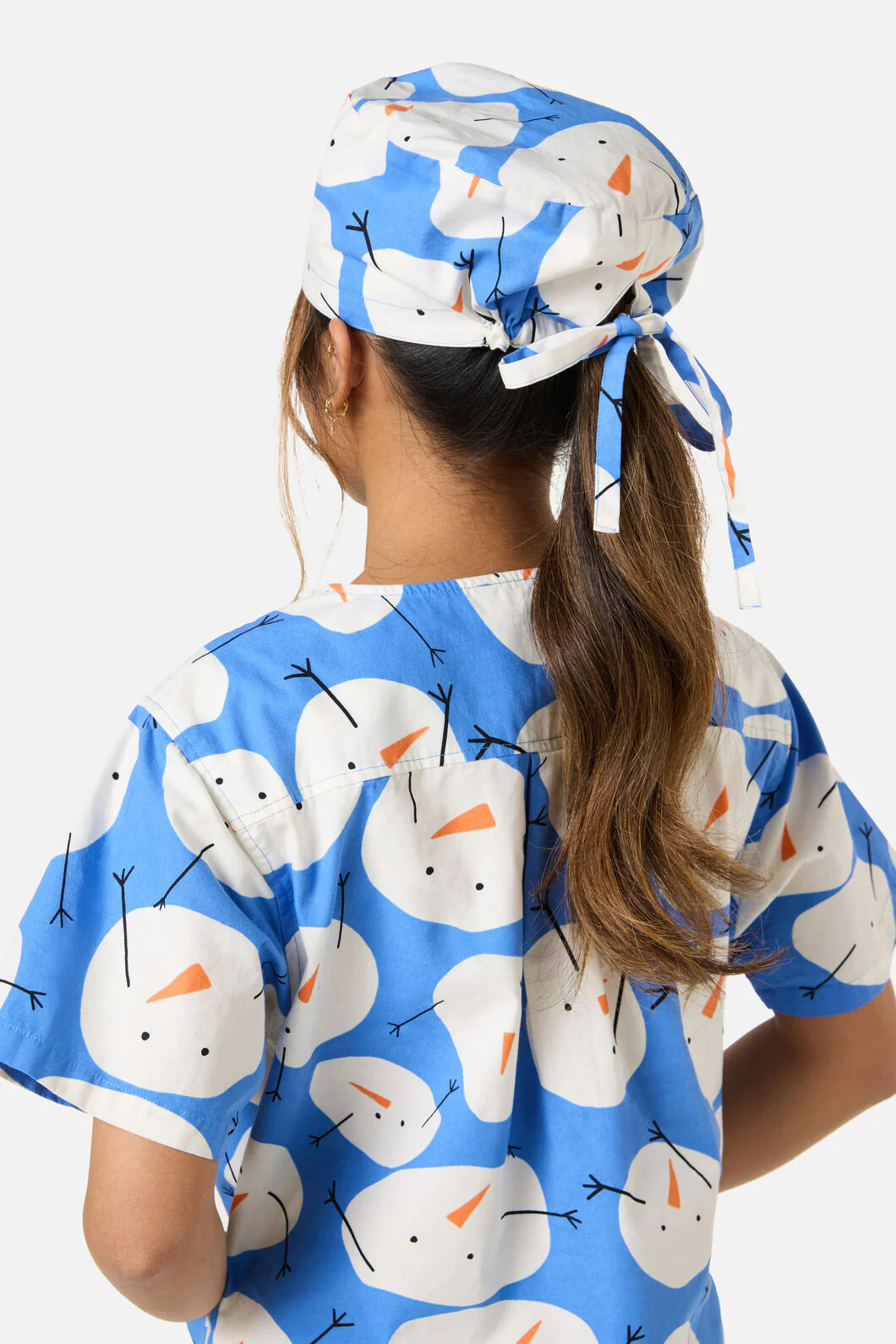Snowman Scrub Hat