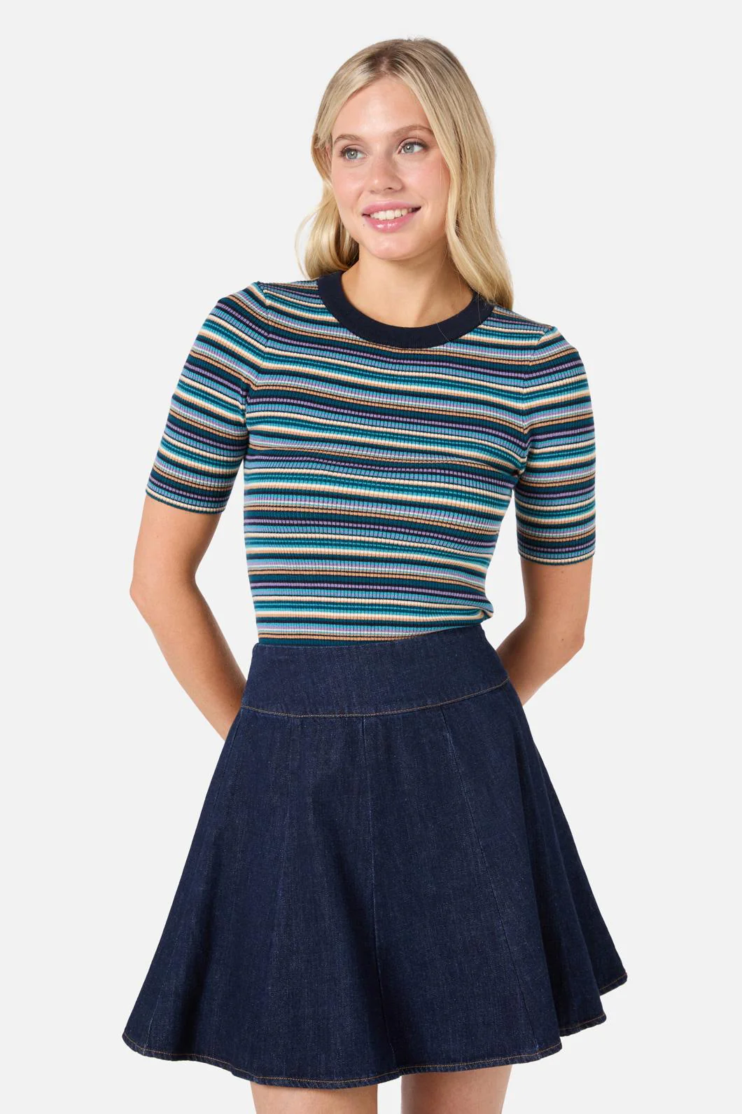 Cydney Stripe Rib Knit Top