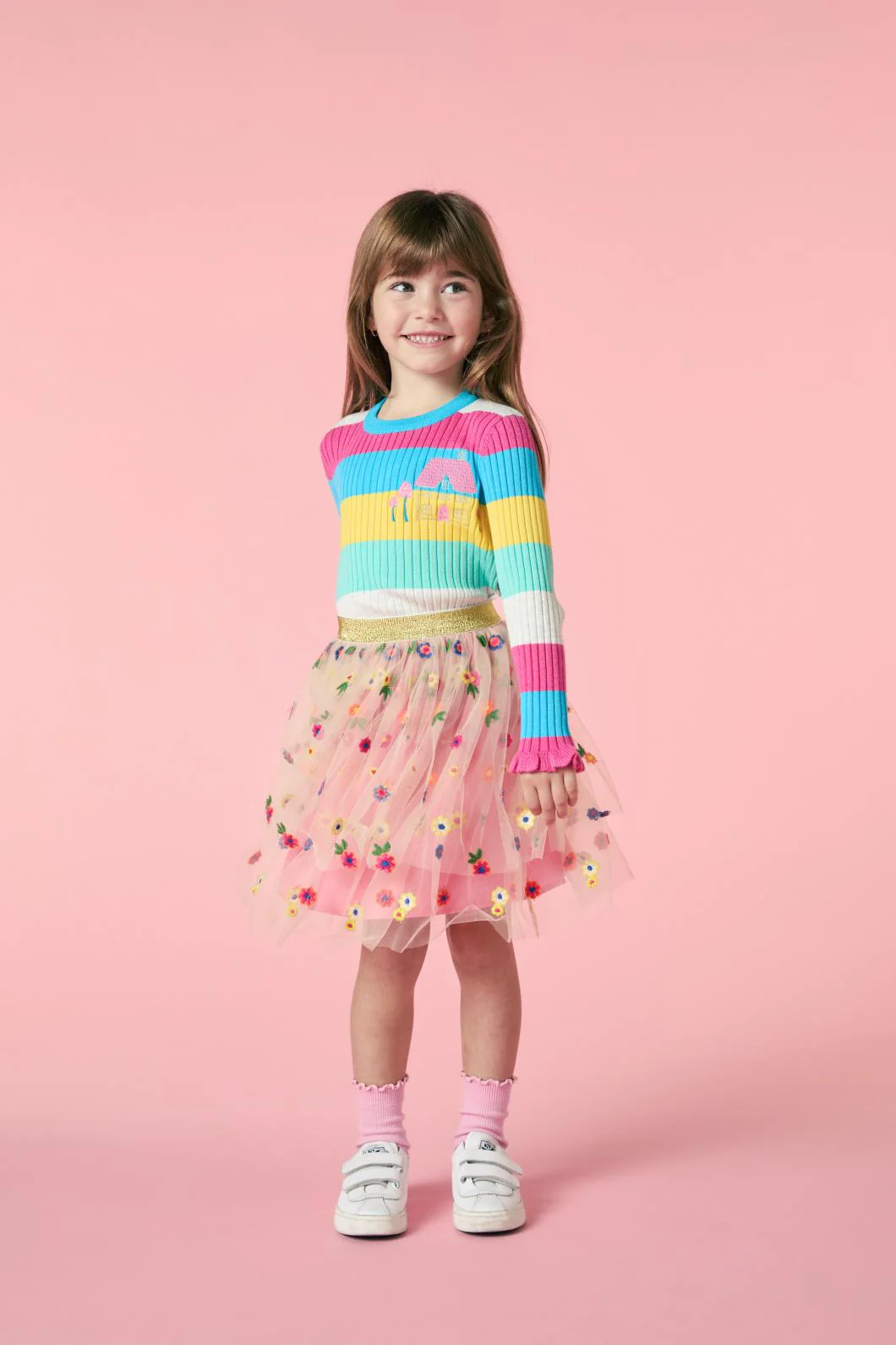 Flora Emb Kids Skirt