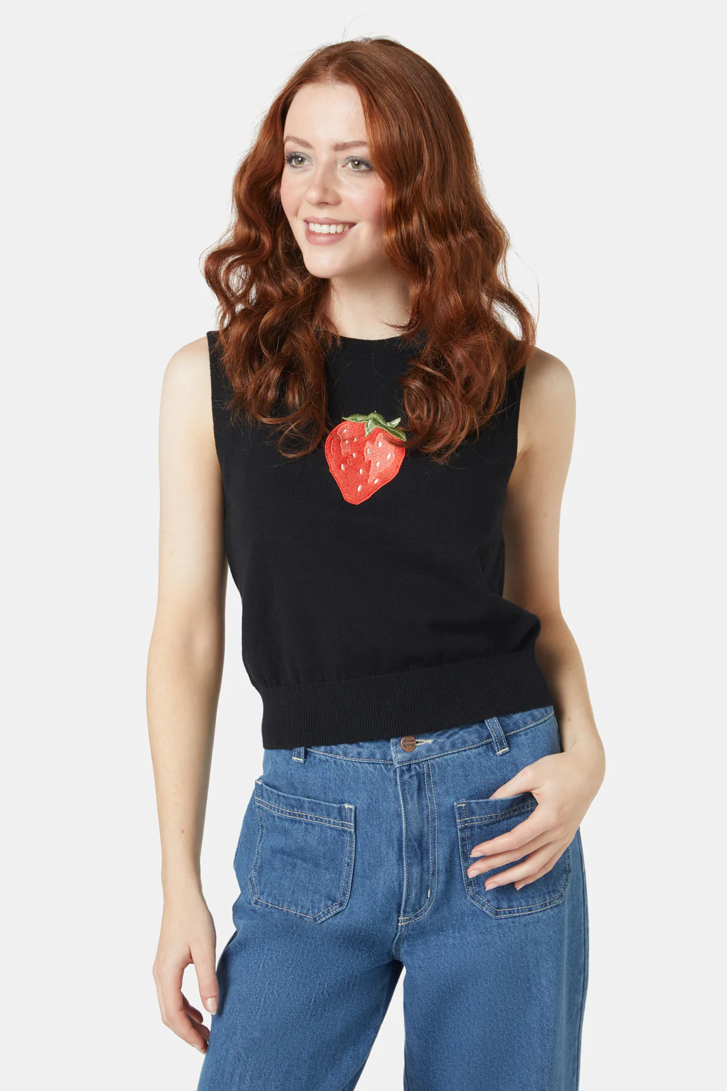 Strawberry Emb Vest