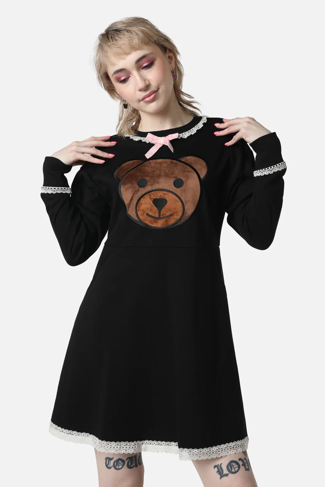 Teddy Lace Jersey Dress