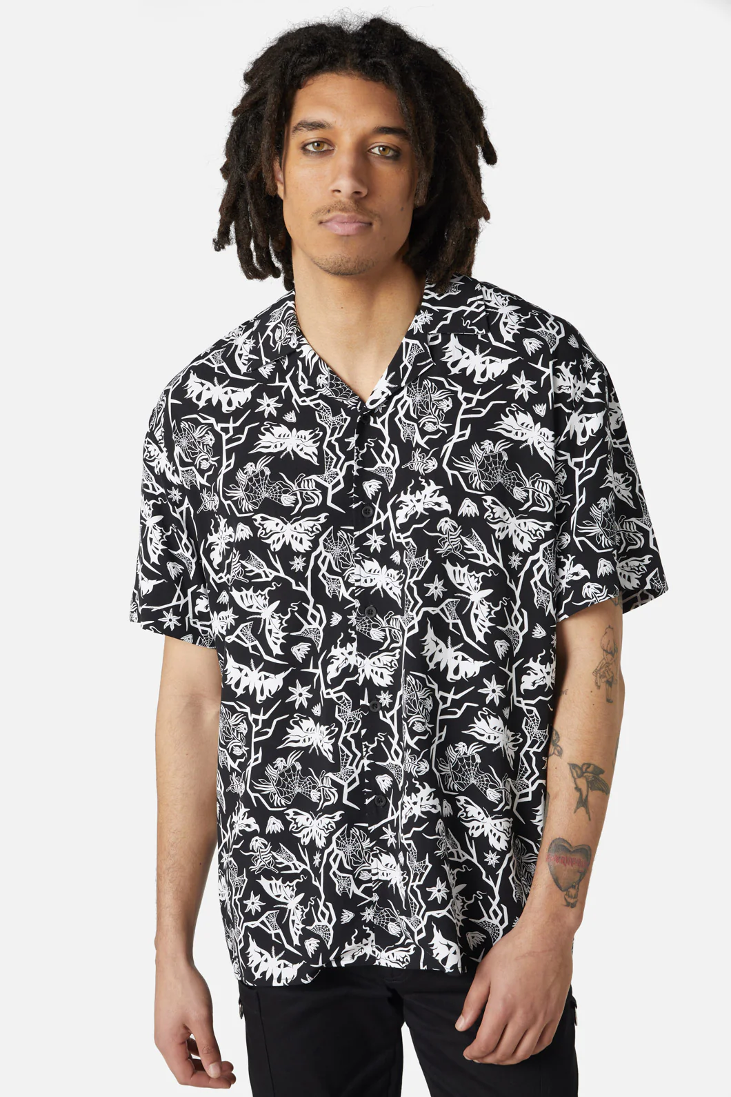 To The Butterflies Printed Short Sleeve Shirt