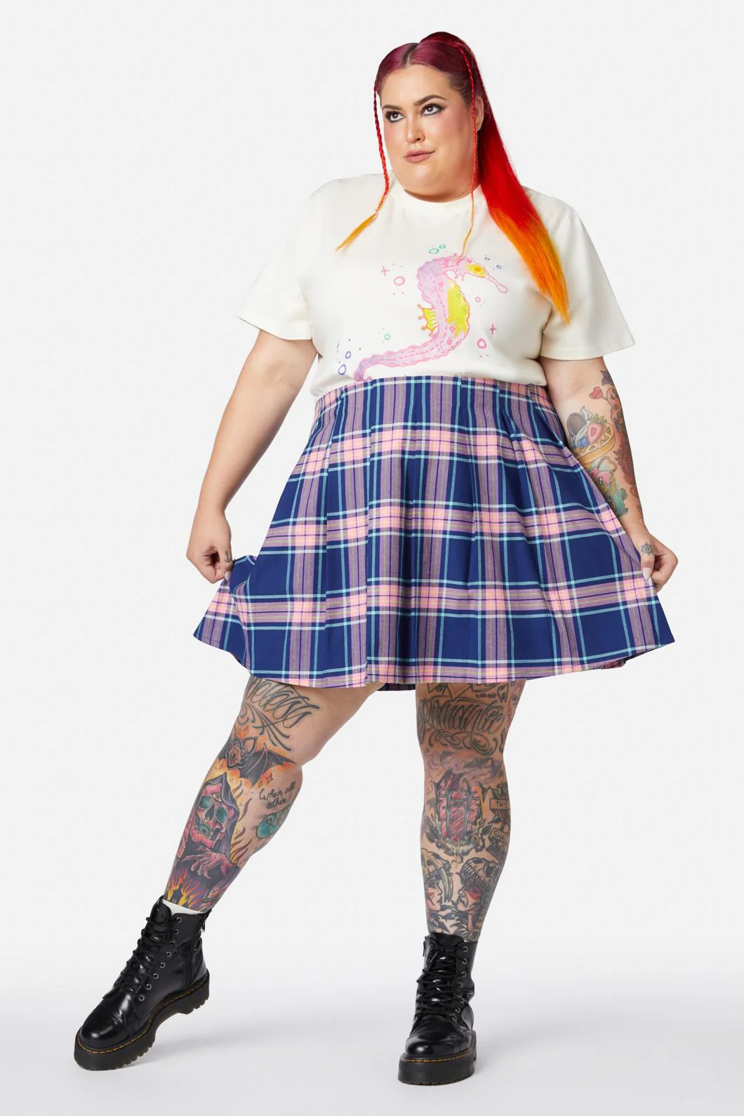 Curve Sandbank Tartan Skirt