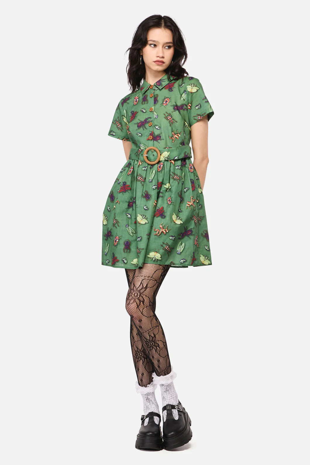 Entomology Print Dress
