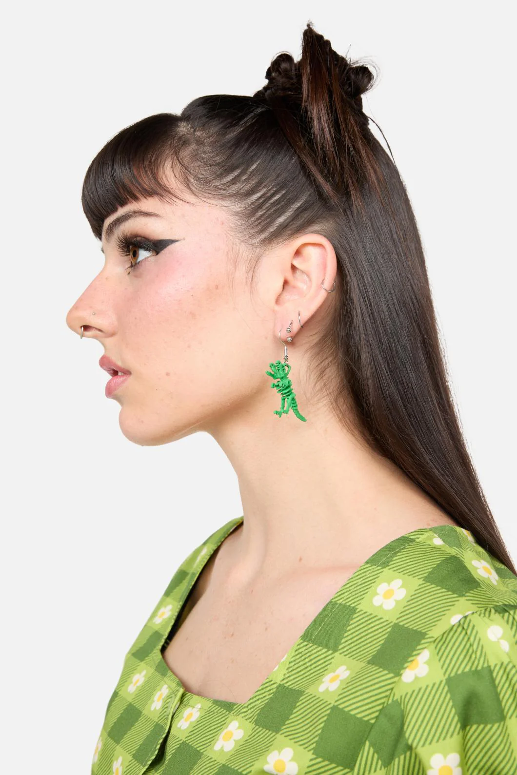 Green T-Rex Earring
