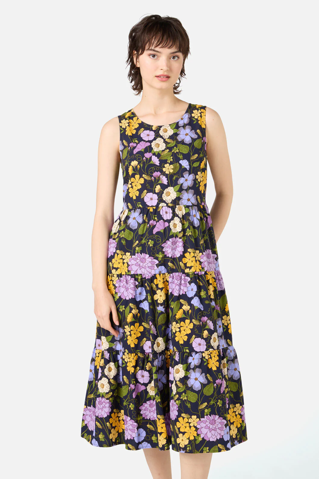 Grasshopper Floral Midi Dress