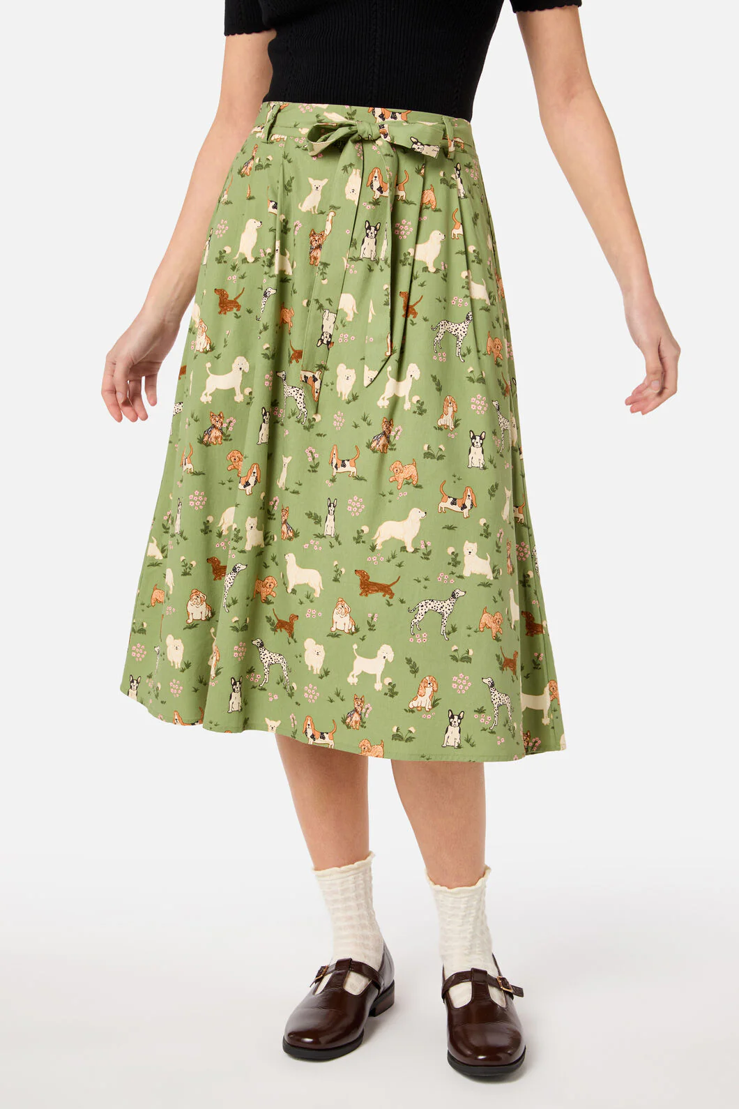 Cute Dogs Midi Skirt