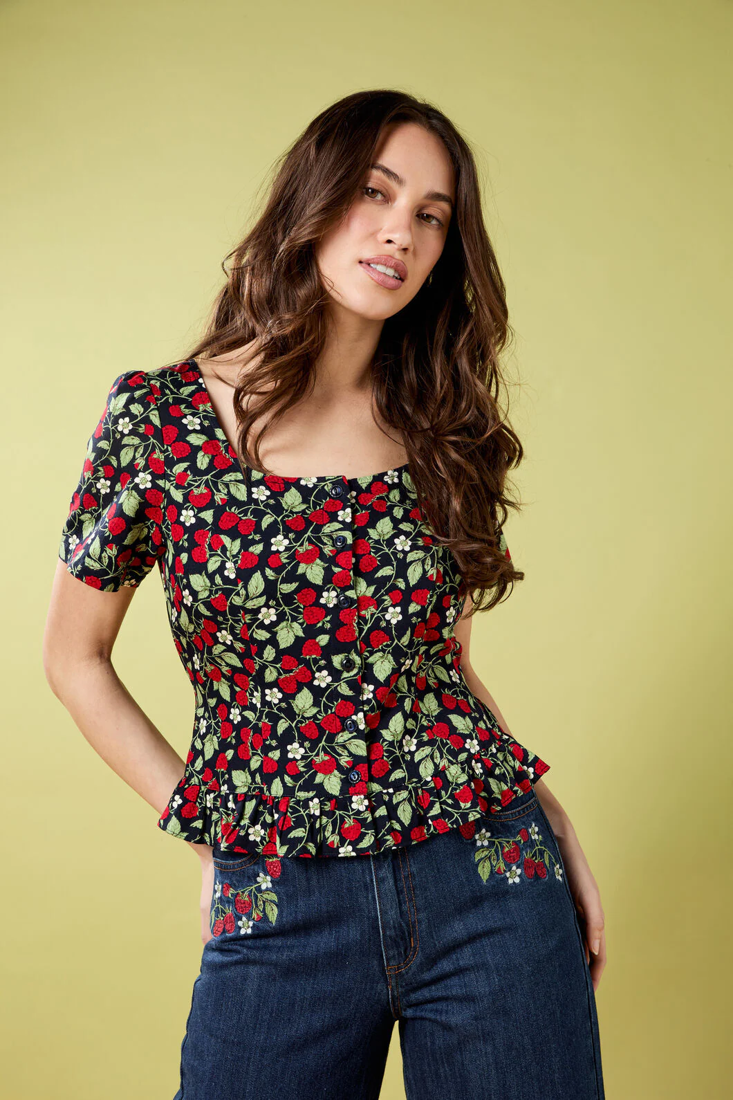 Raspberry Short Sleeve Top
