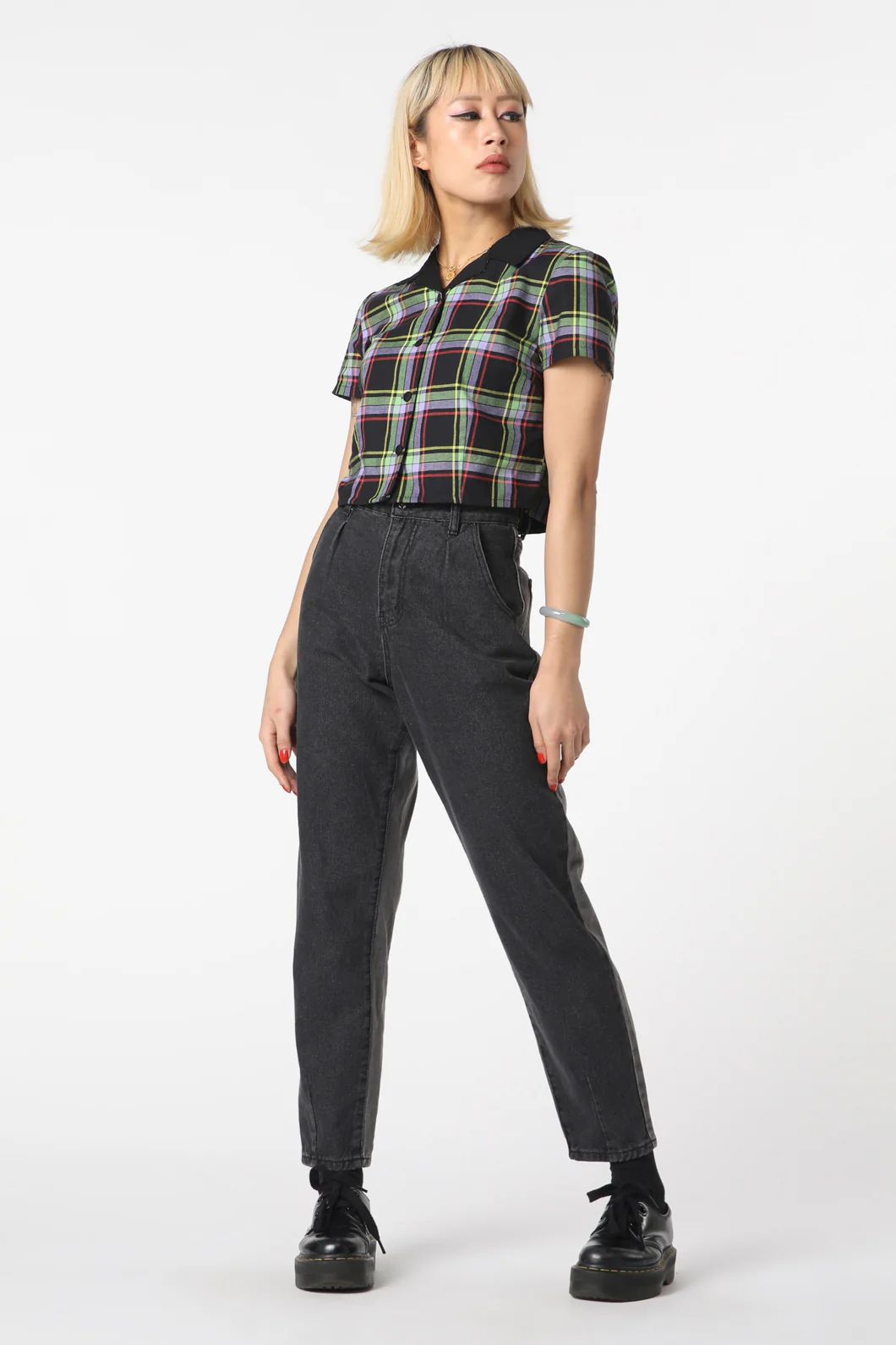 Washed Denim Goth Jean