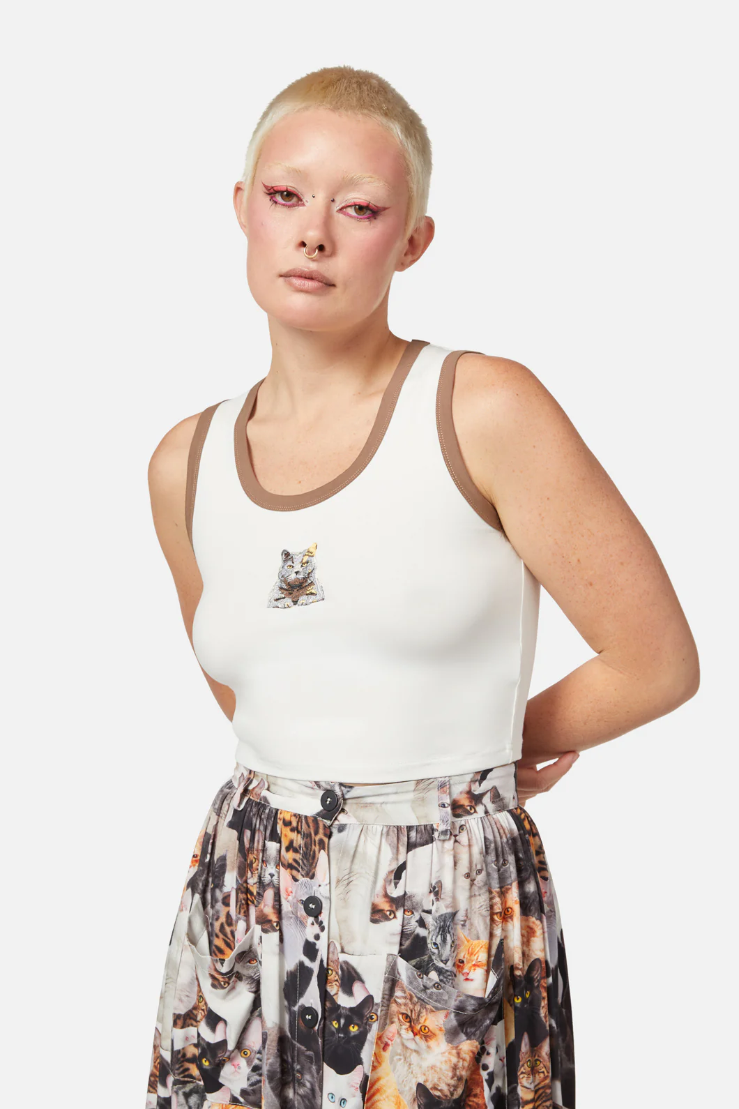 Catnip Cross Stitch Tank