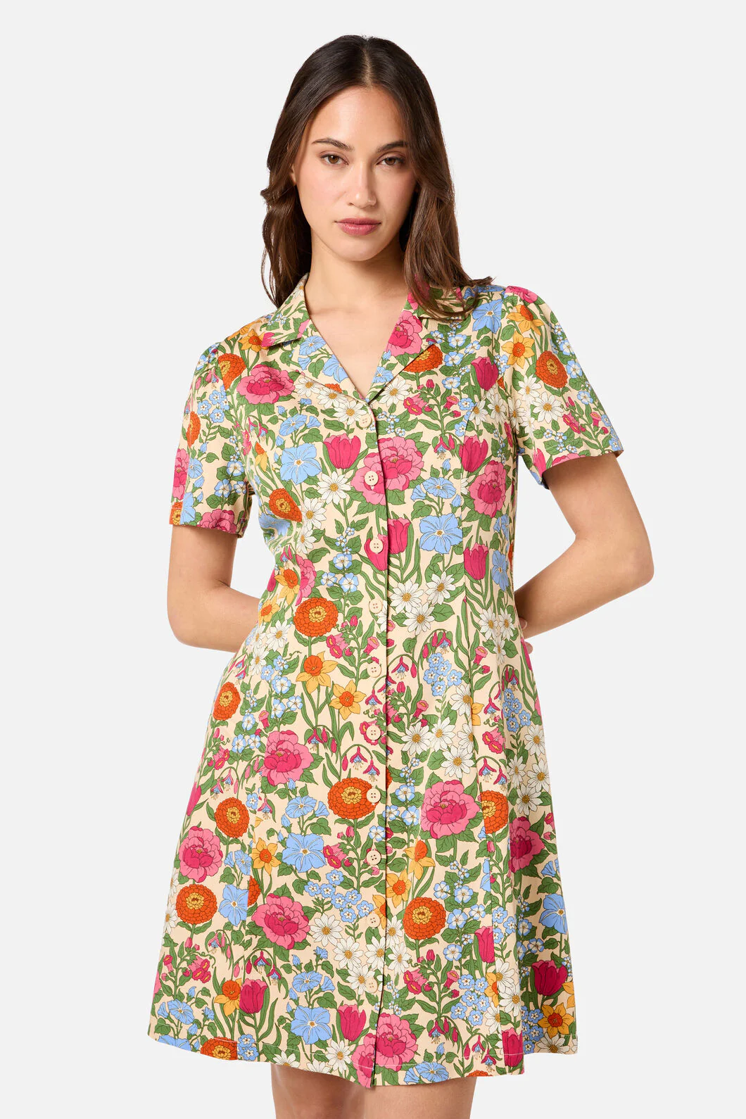 Floral Field Shirt Dress