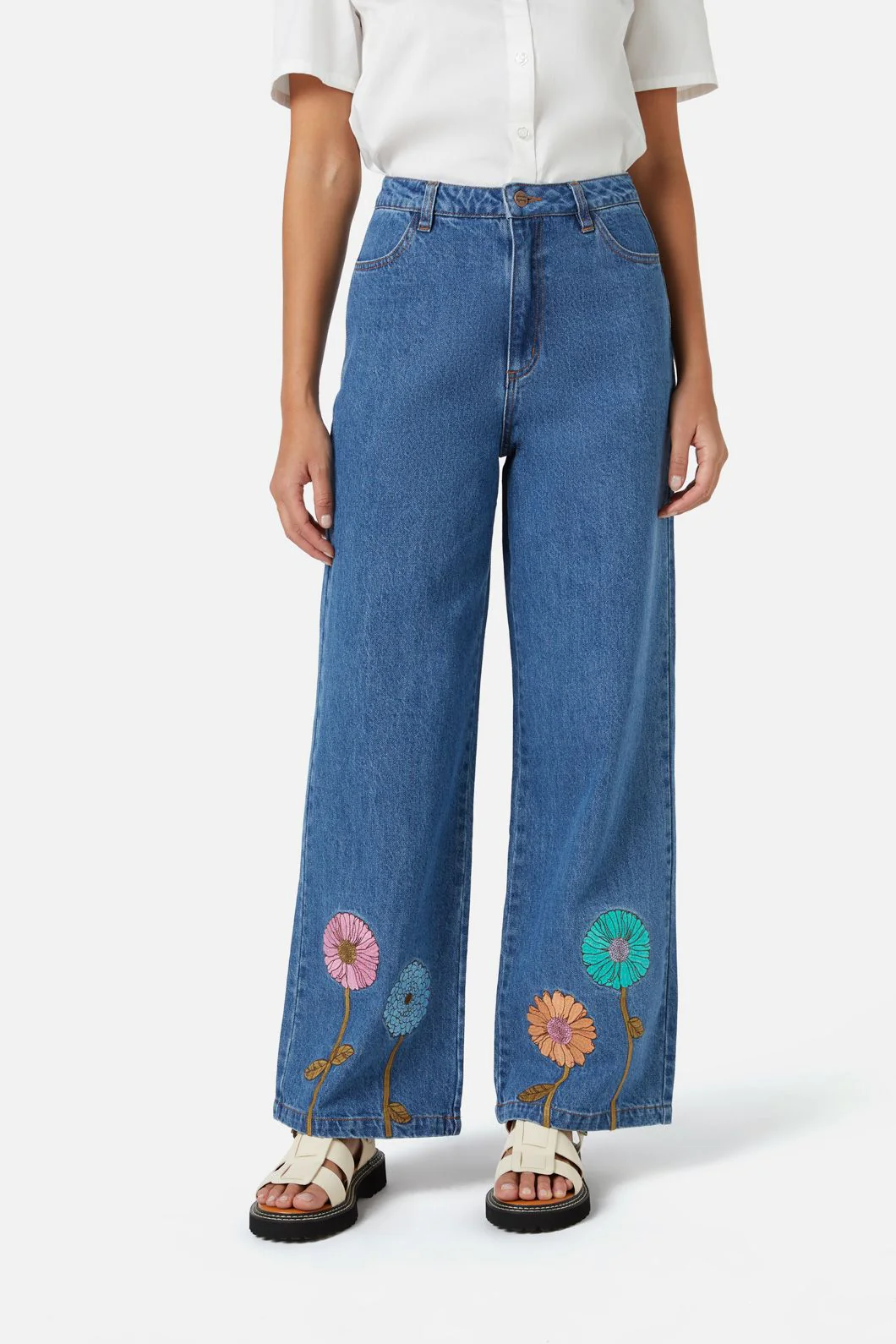 Fresh Blooms Emb Jean