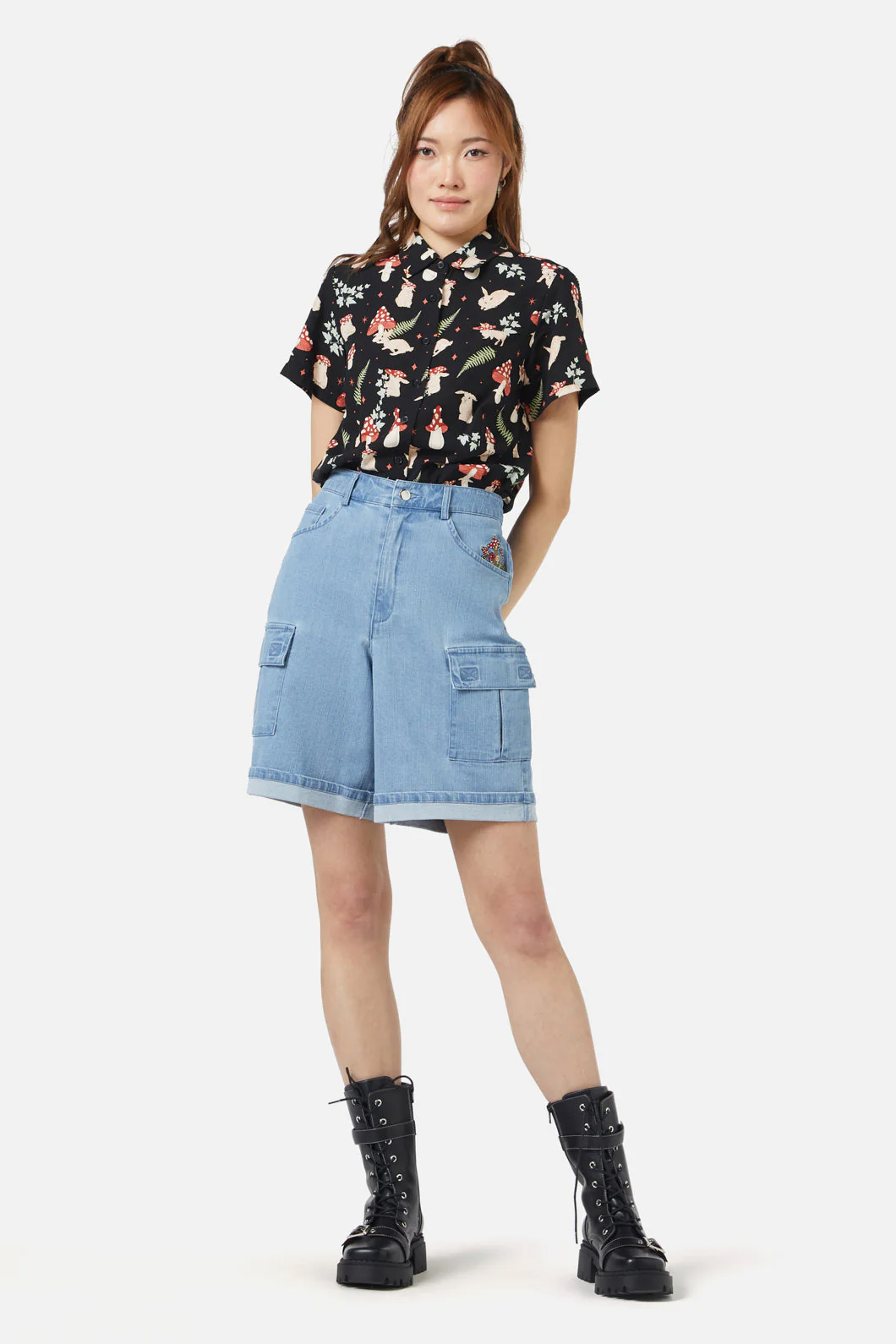 Field Shroom Denim Shorts