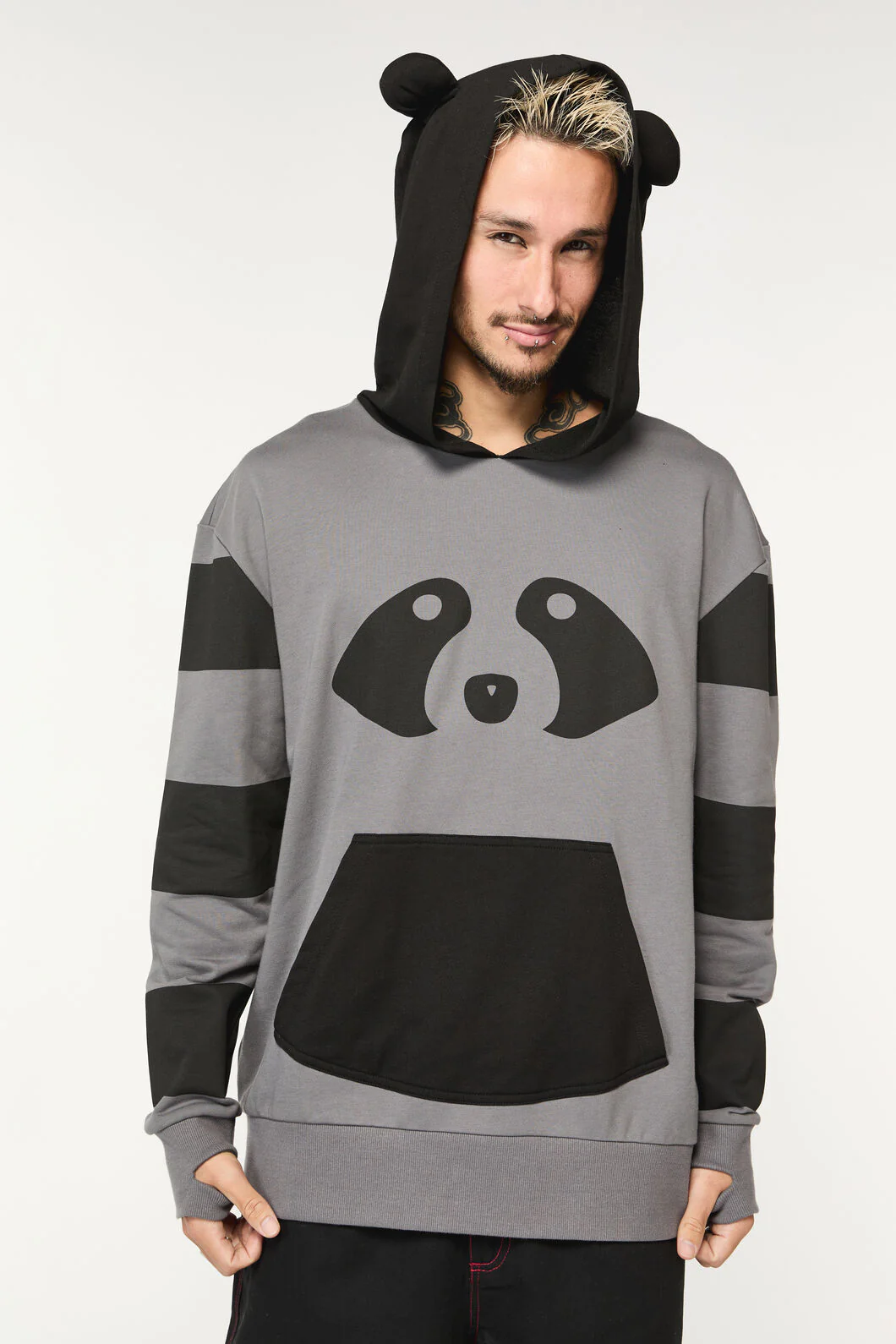 Racoon Stripes Hoodie