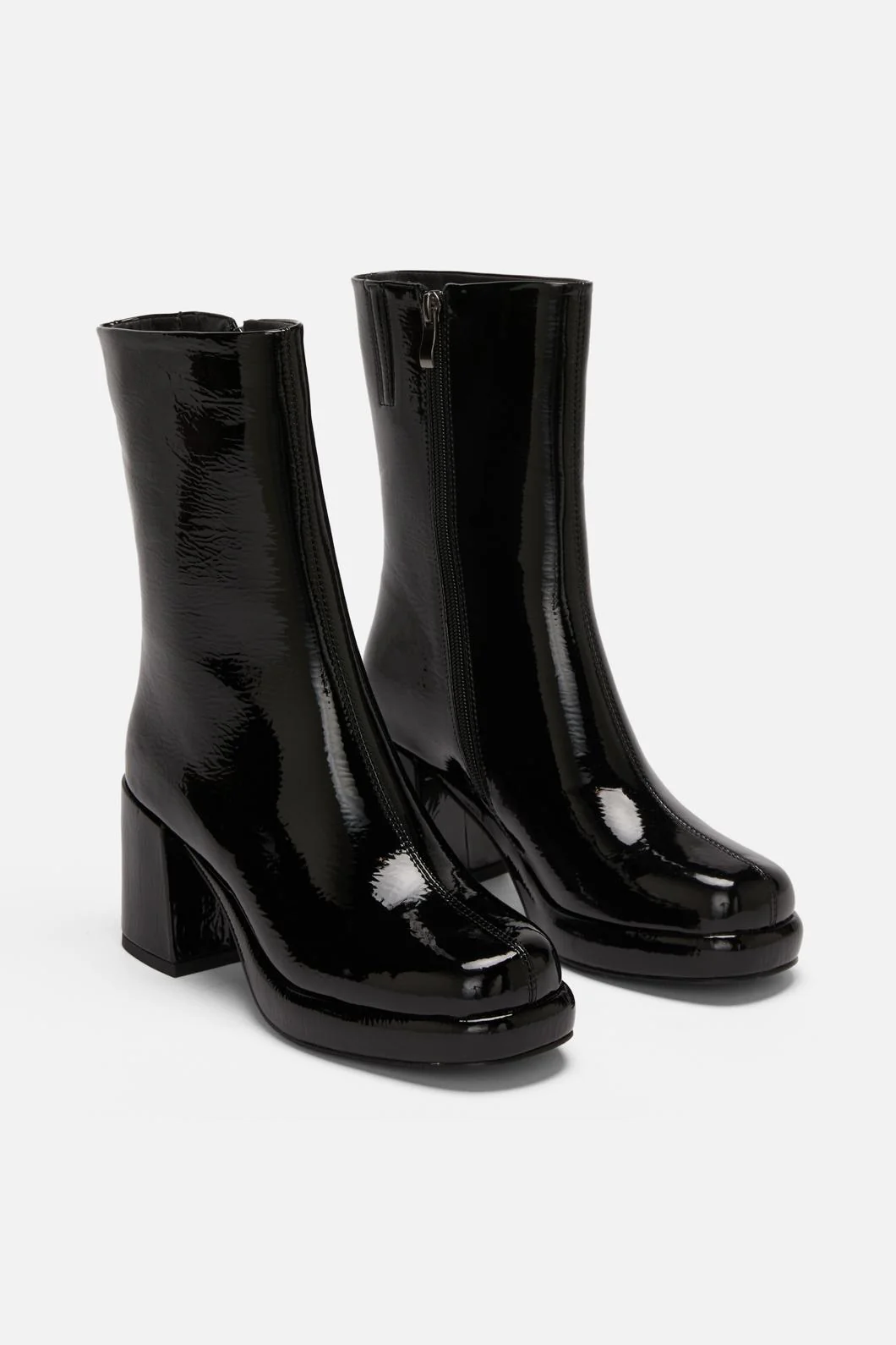 Black Patent Short Boot