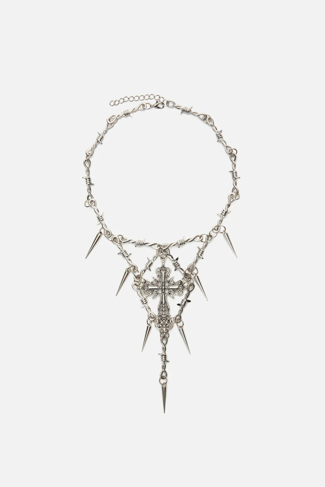 Spike Cross Barb Necklace