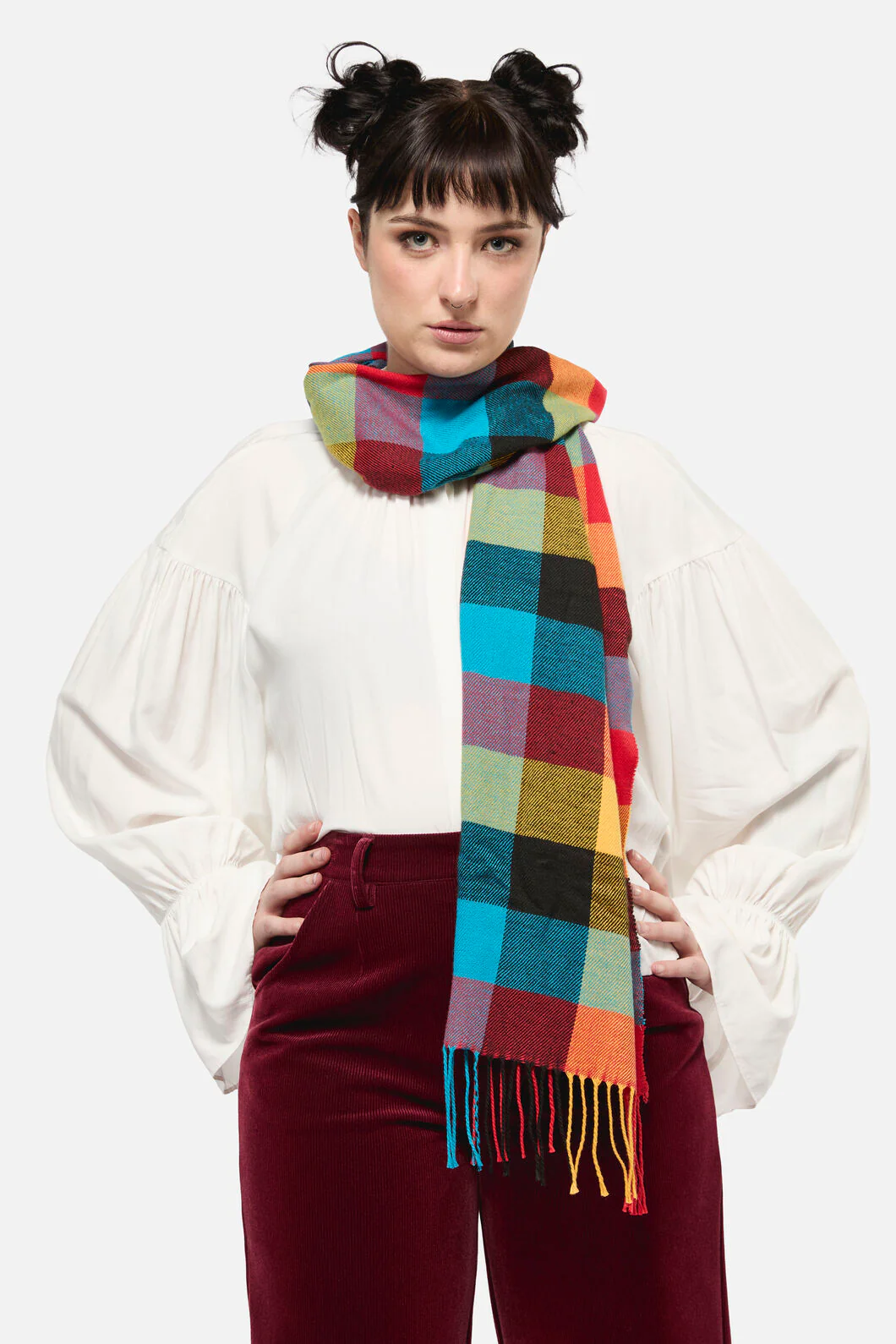 Coloured Check Scarf