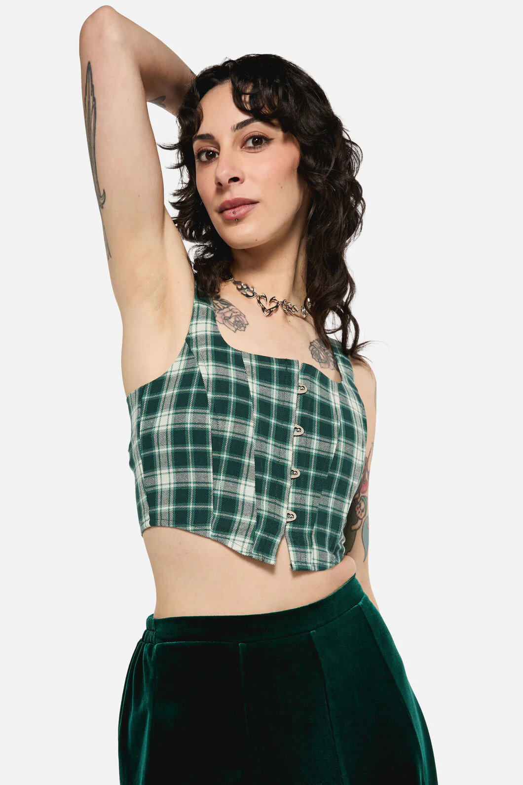Keeper Of The Woods Tartan Corset Top