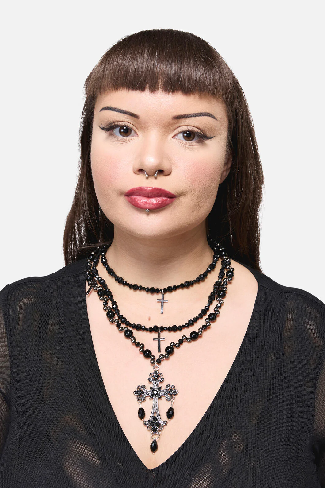 Oversized Layered Goth Necklac