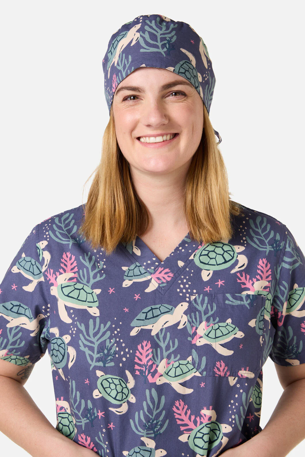 Sea Turtle Scrub Hat