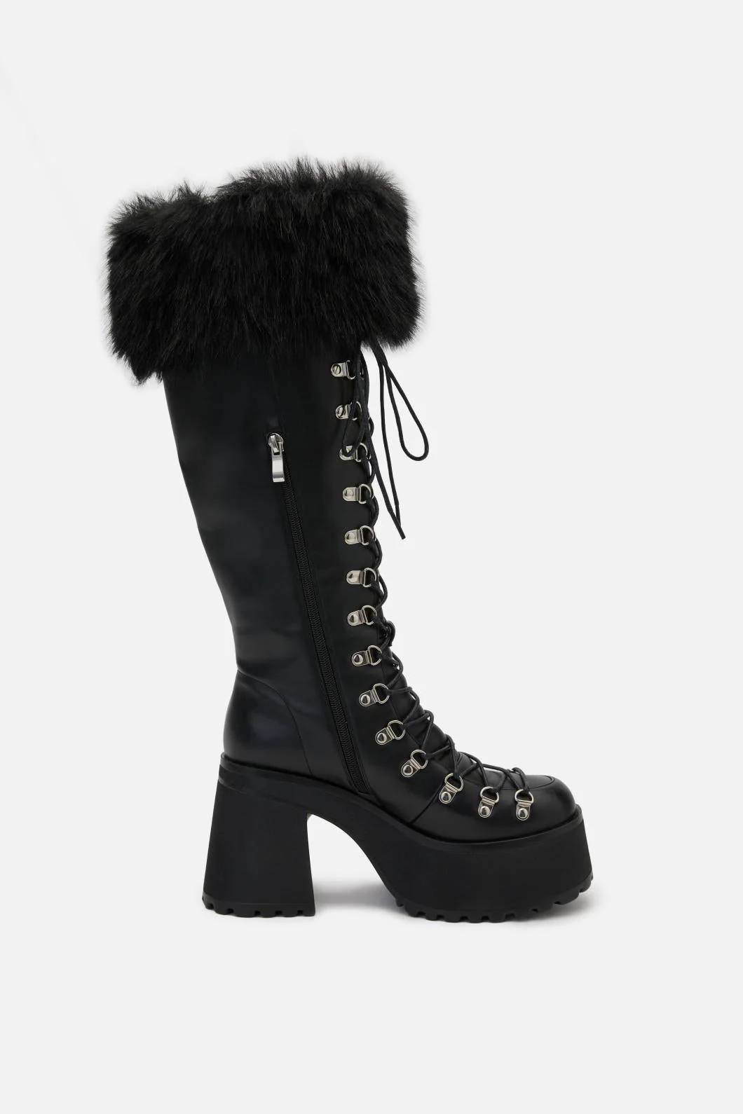 Removable Faux Fur Knee Boot