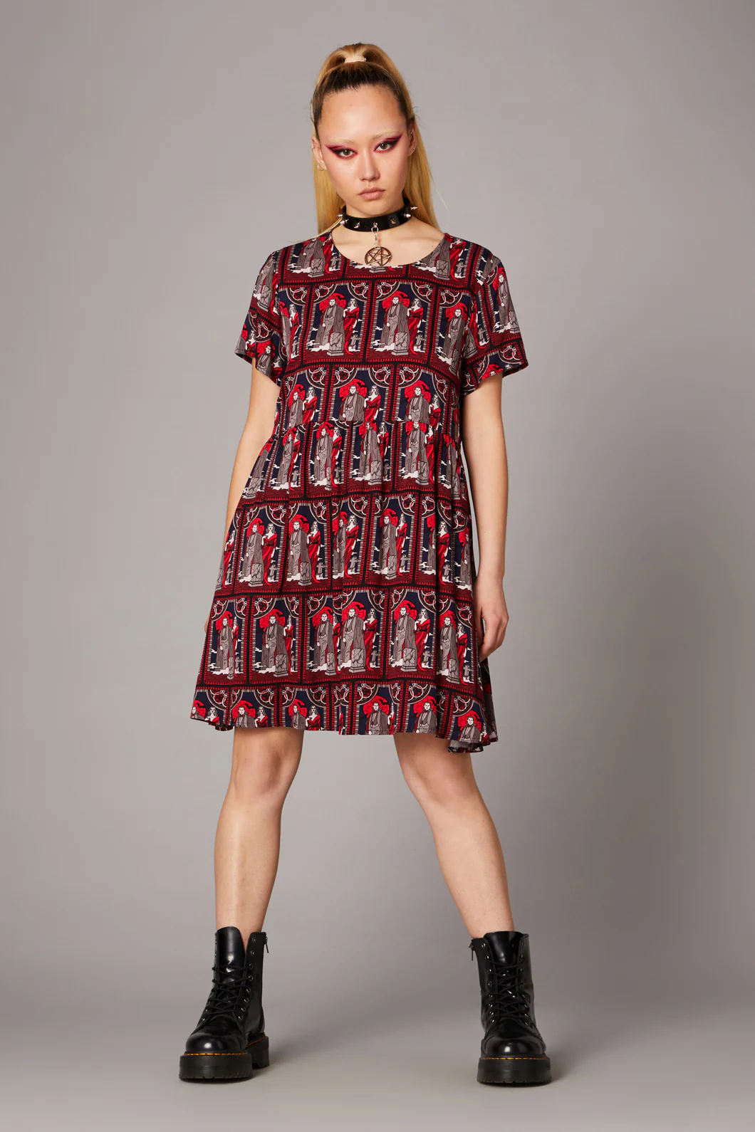 Vampire Goth Print Dress