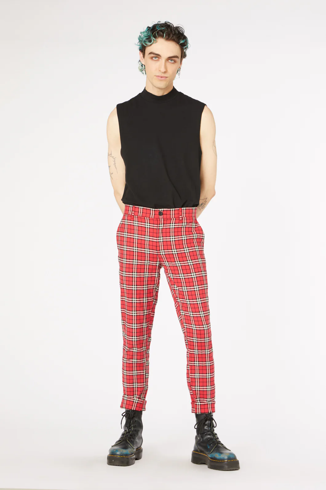 Nah Tartan Cotton Twill Pant