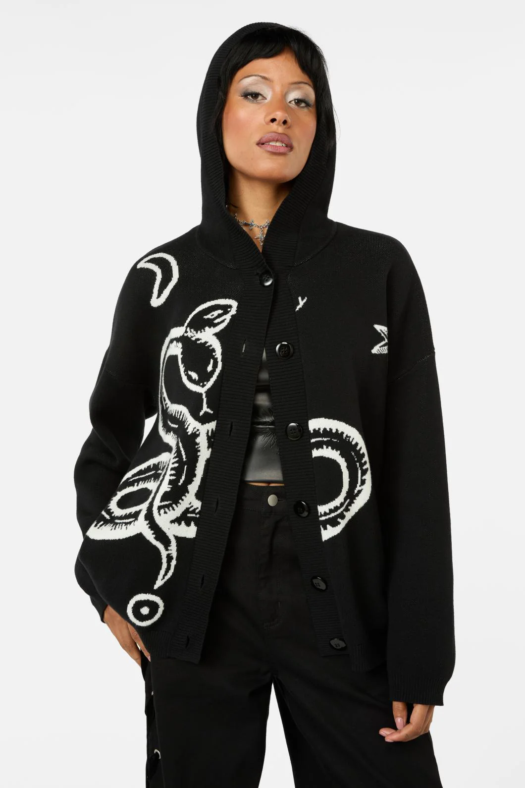 Reclaim Snake Hooded Cardi