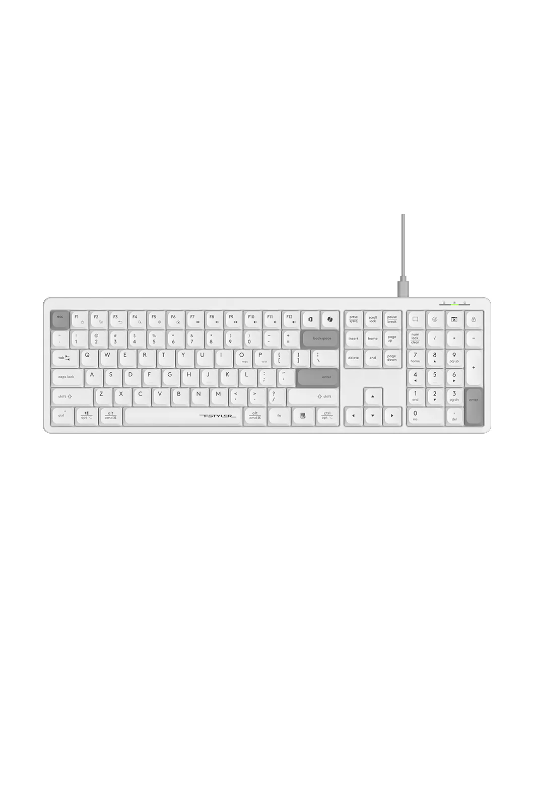 FX55 Low Profile Full Keyboard (White)