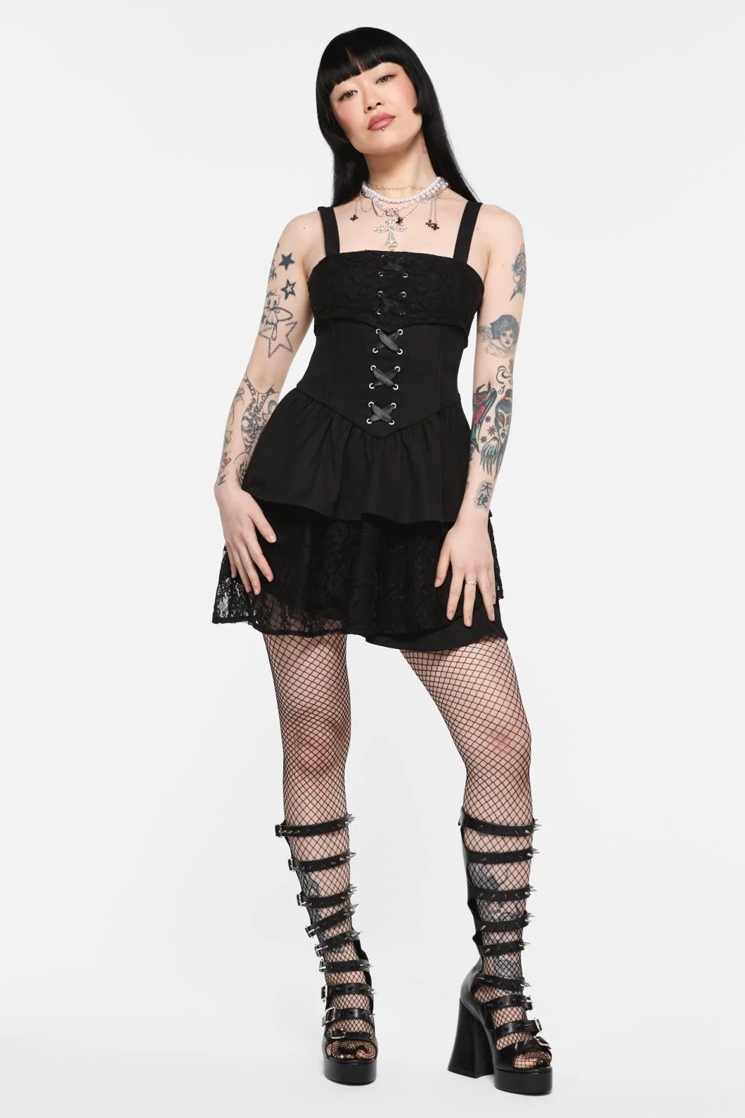 Dragon Wings Lacey Layered Dress