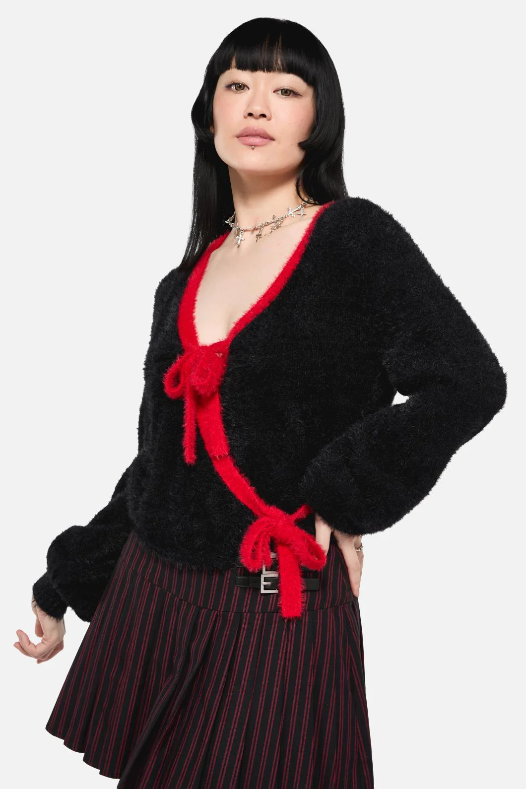 Vampy Bow Tie Cardigan