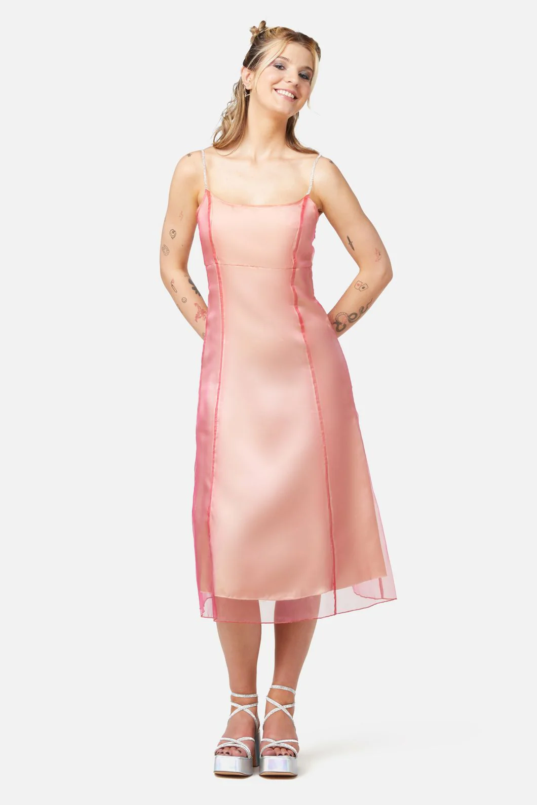 Holographic Sheer Dress