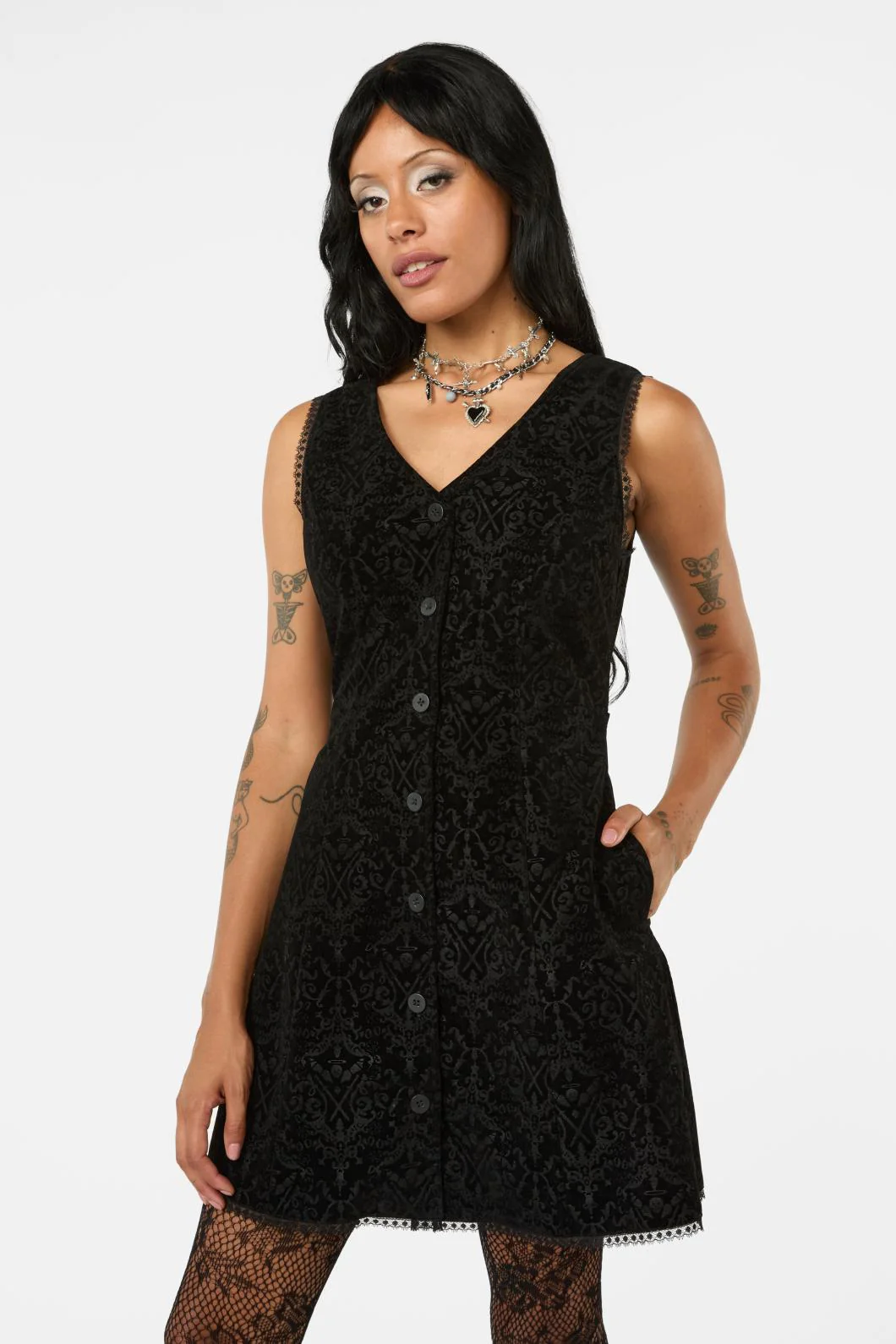 Not Afraid Velvet Pinafore