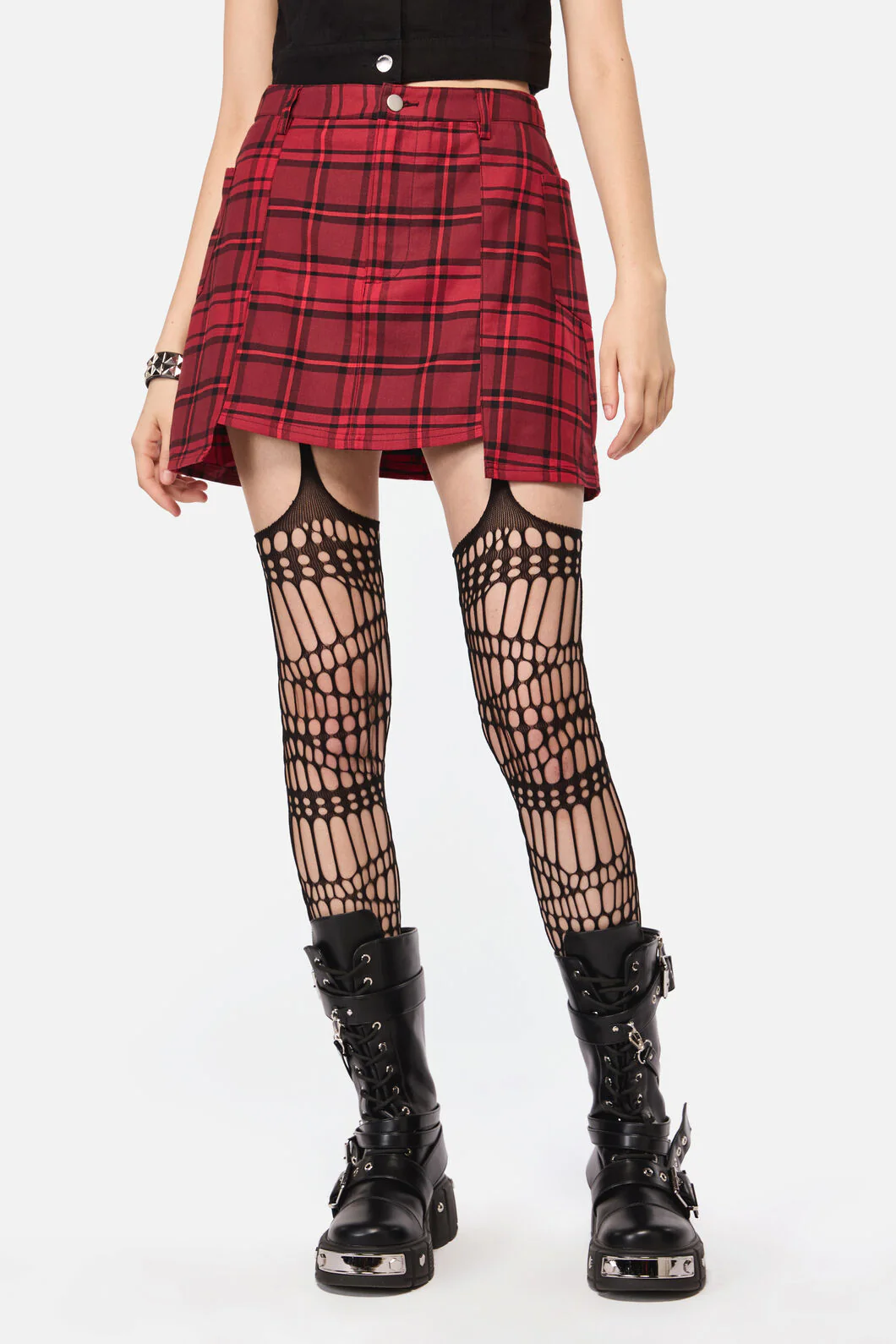 Over It Tartan Mini Skirt