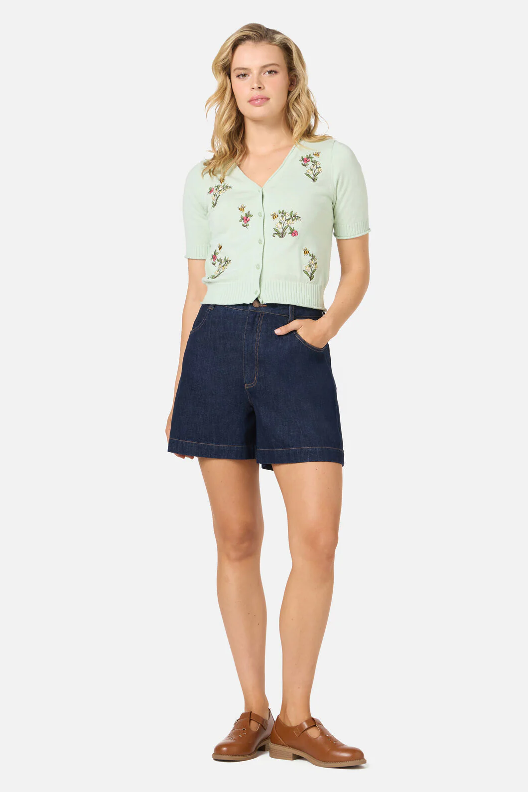 Libby Bee Embroidered Cardigan