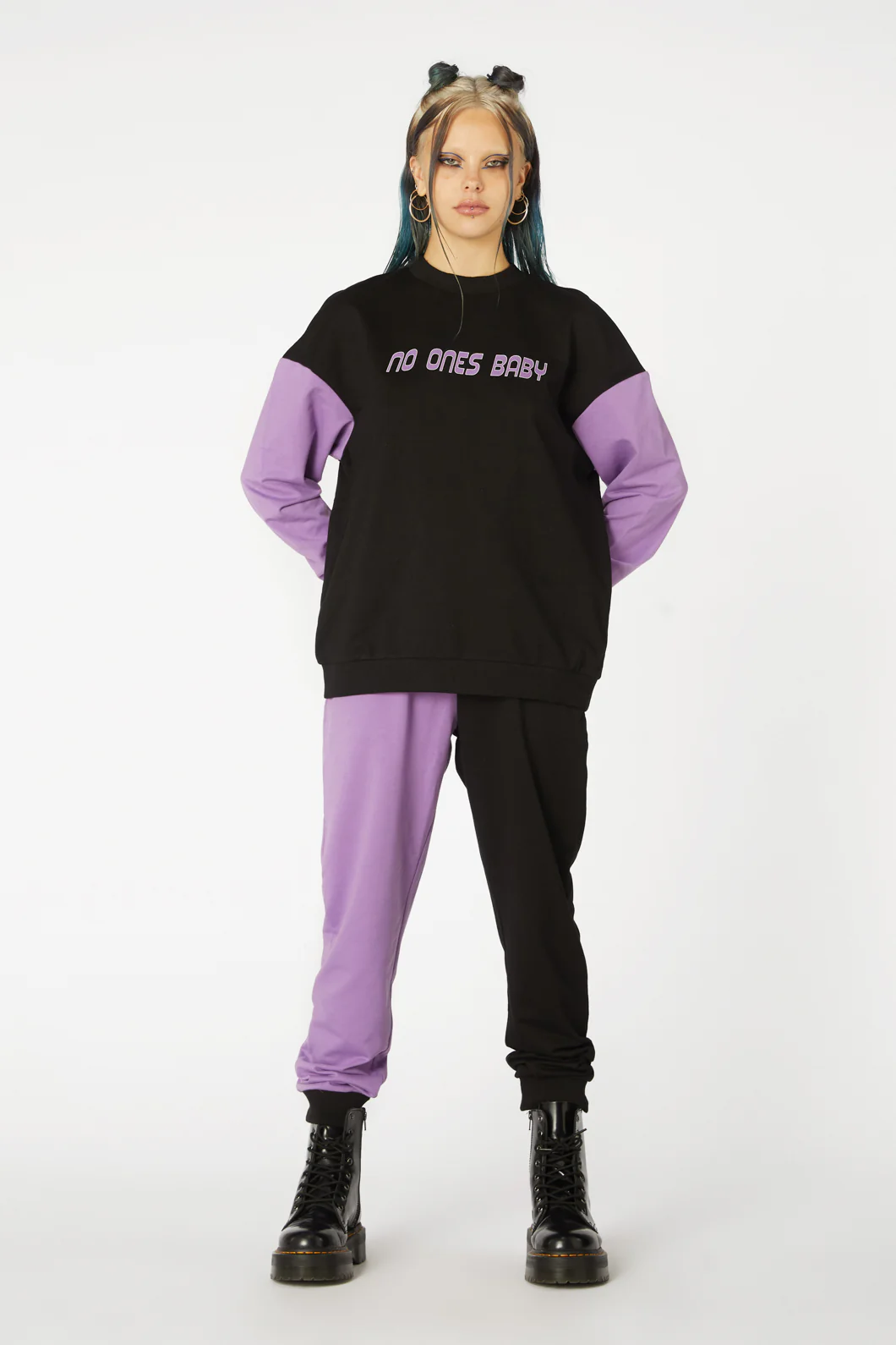 Colour Block Print Sweater