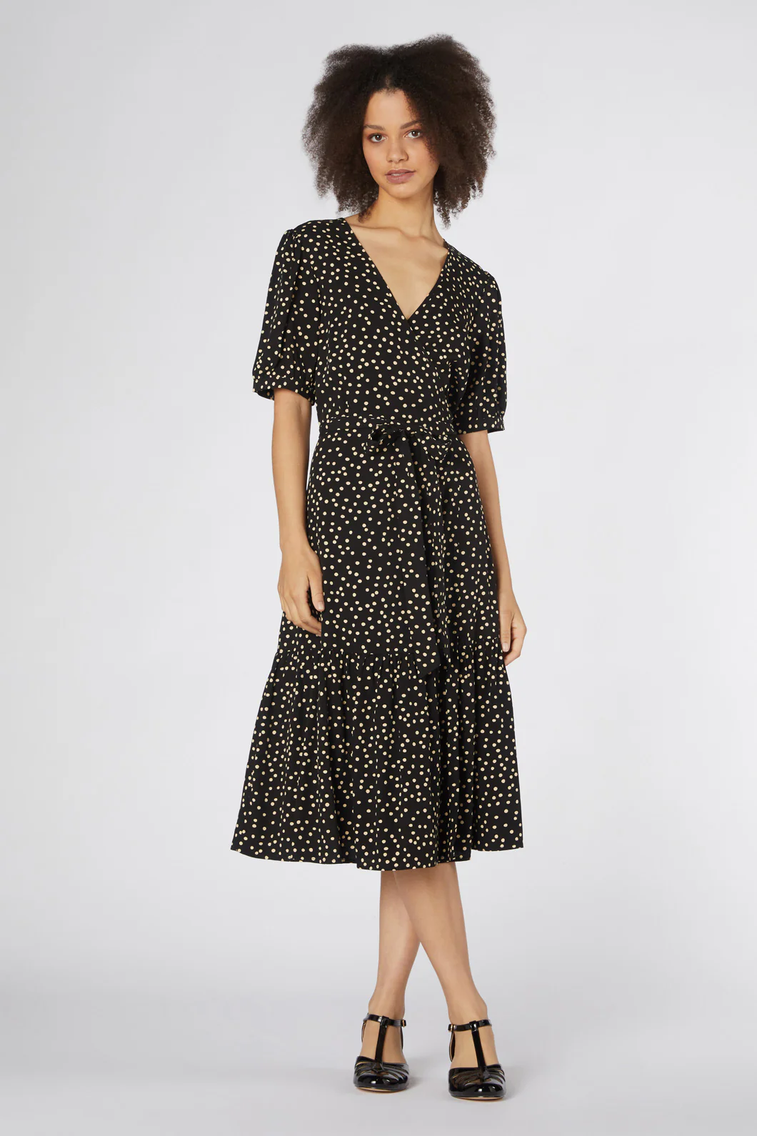 Olivia Spot Wrap Dress