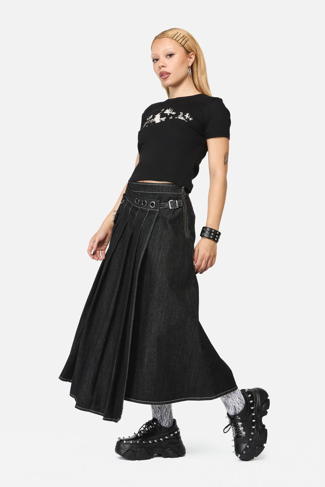 Rodent Grunge Maxi Skirt