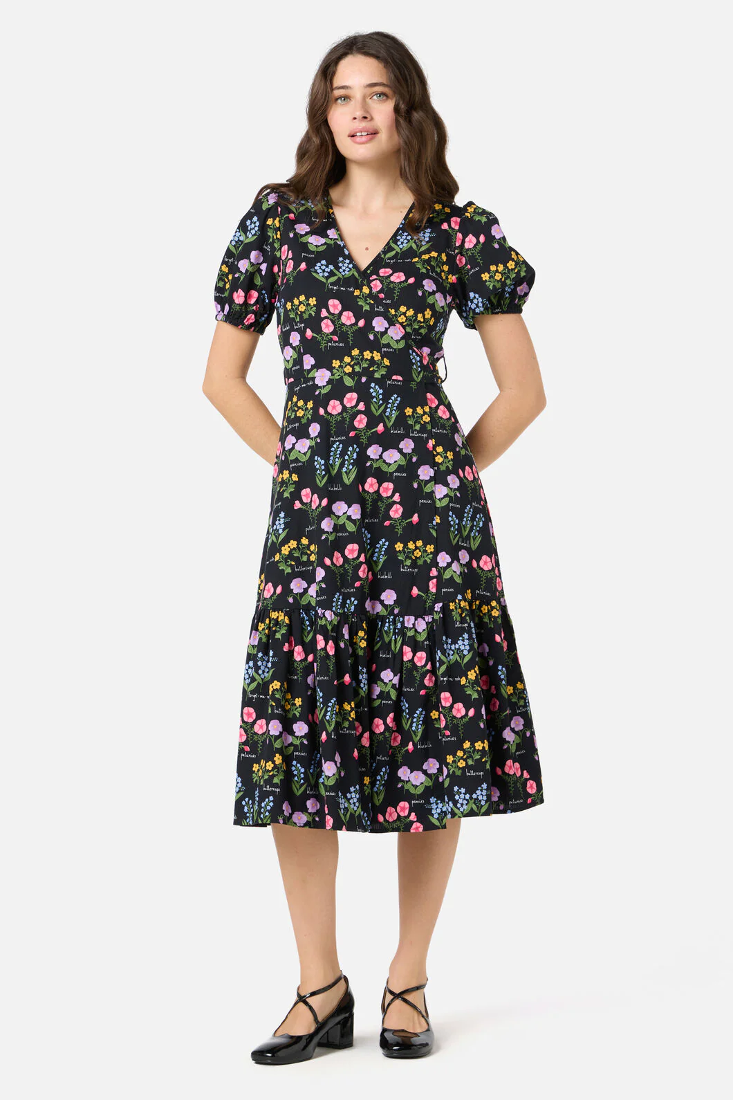 Cottage Garden Midi Wrap Dress