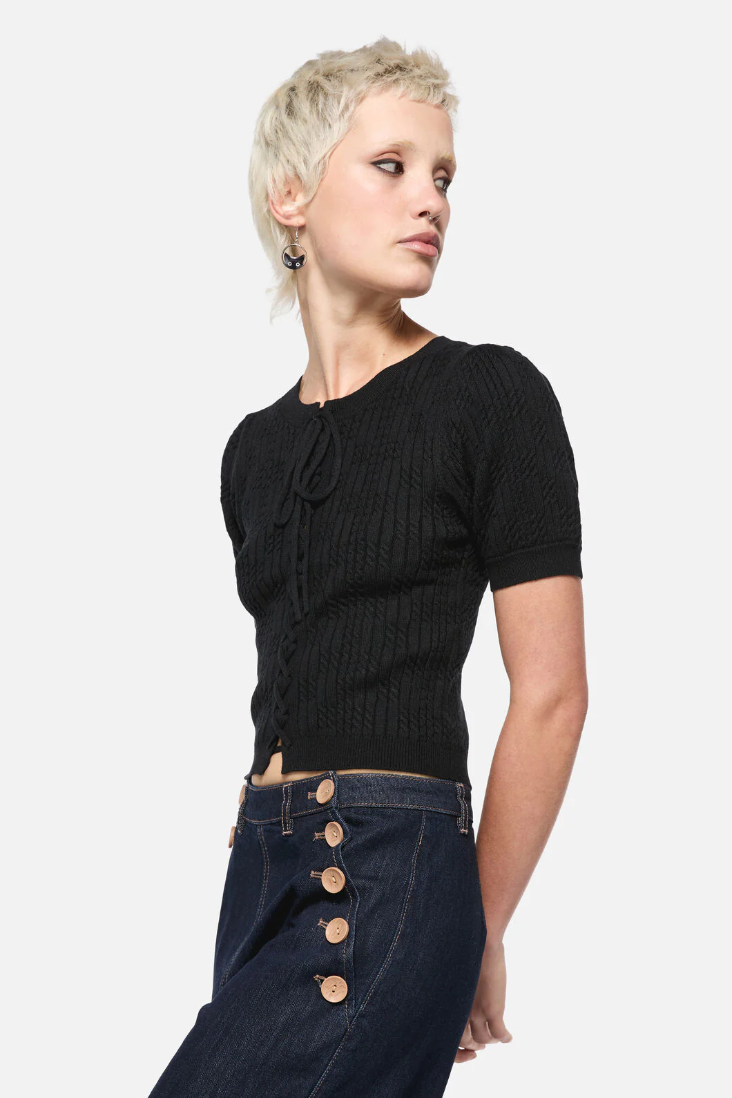 Blooming Tie Knit Cardi