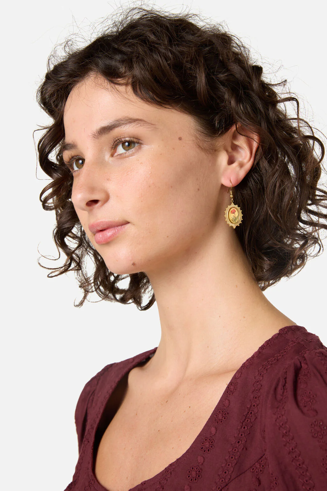 Framed Floral Earrings