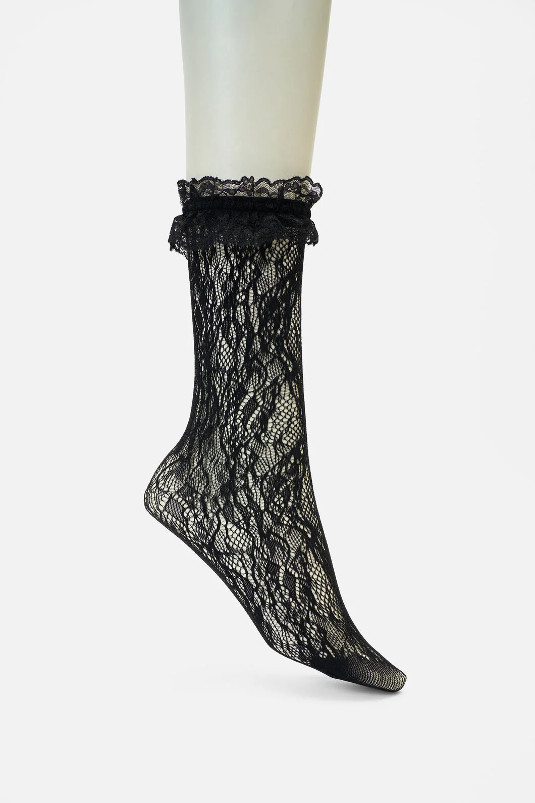 Black Lace Frill Sock