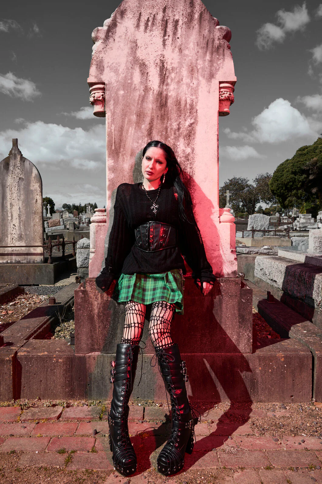 Netted Suspender Tights