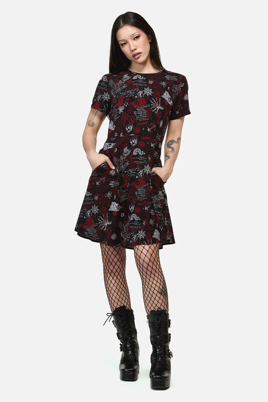 Pirate Punk Print Dress