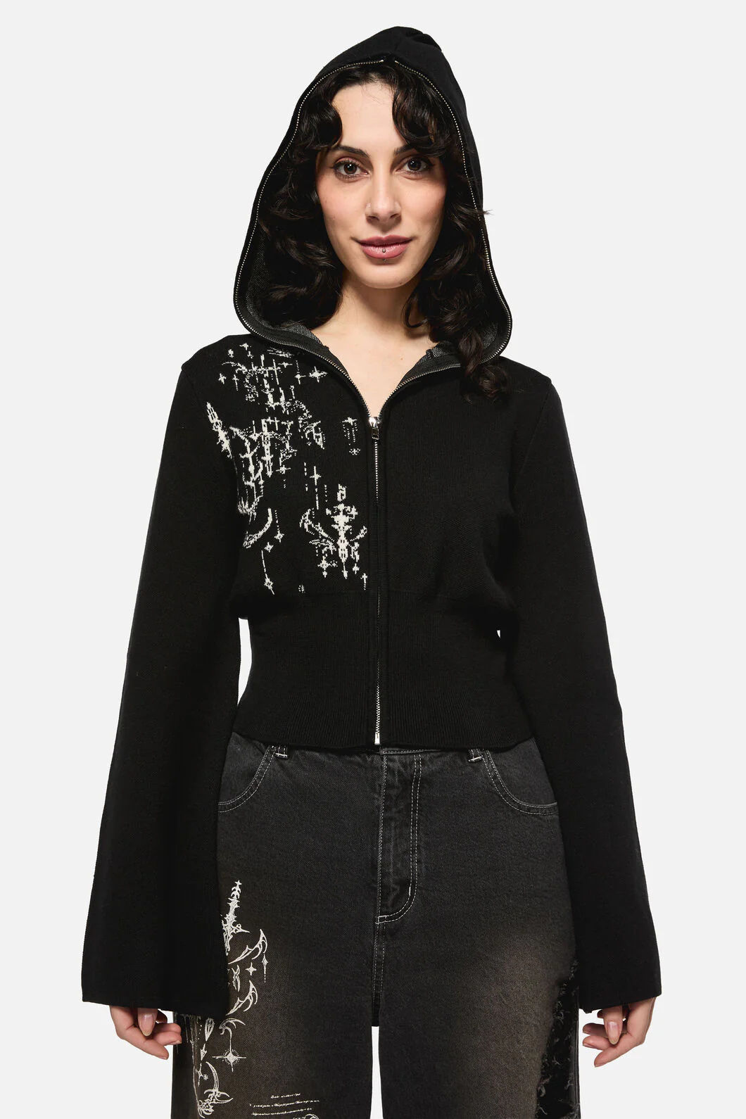 Tech Zipper Hooded Cardi