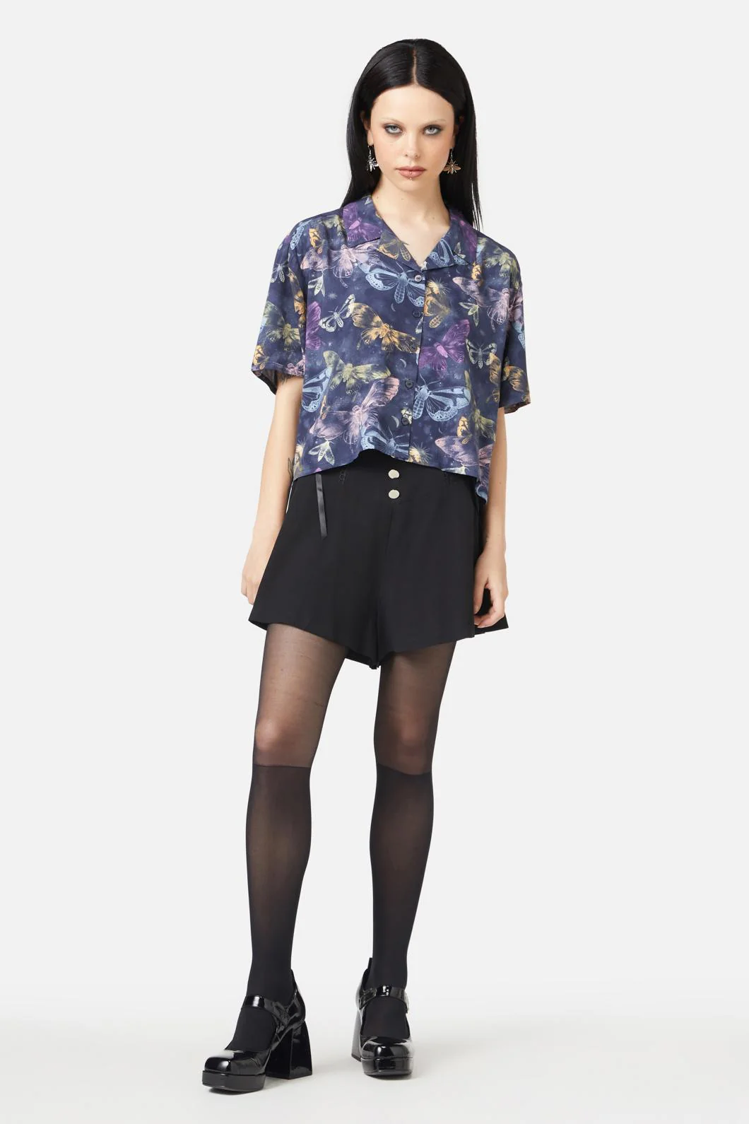 Lunar Moth Print Blouse